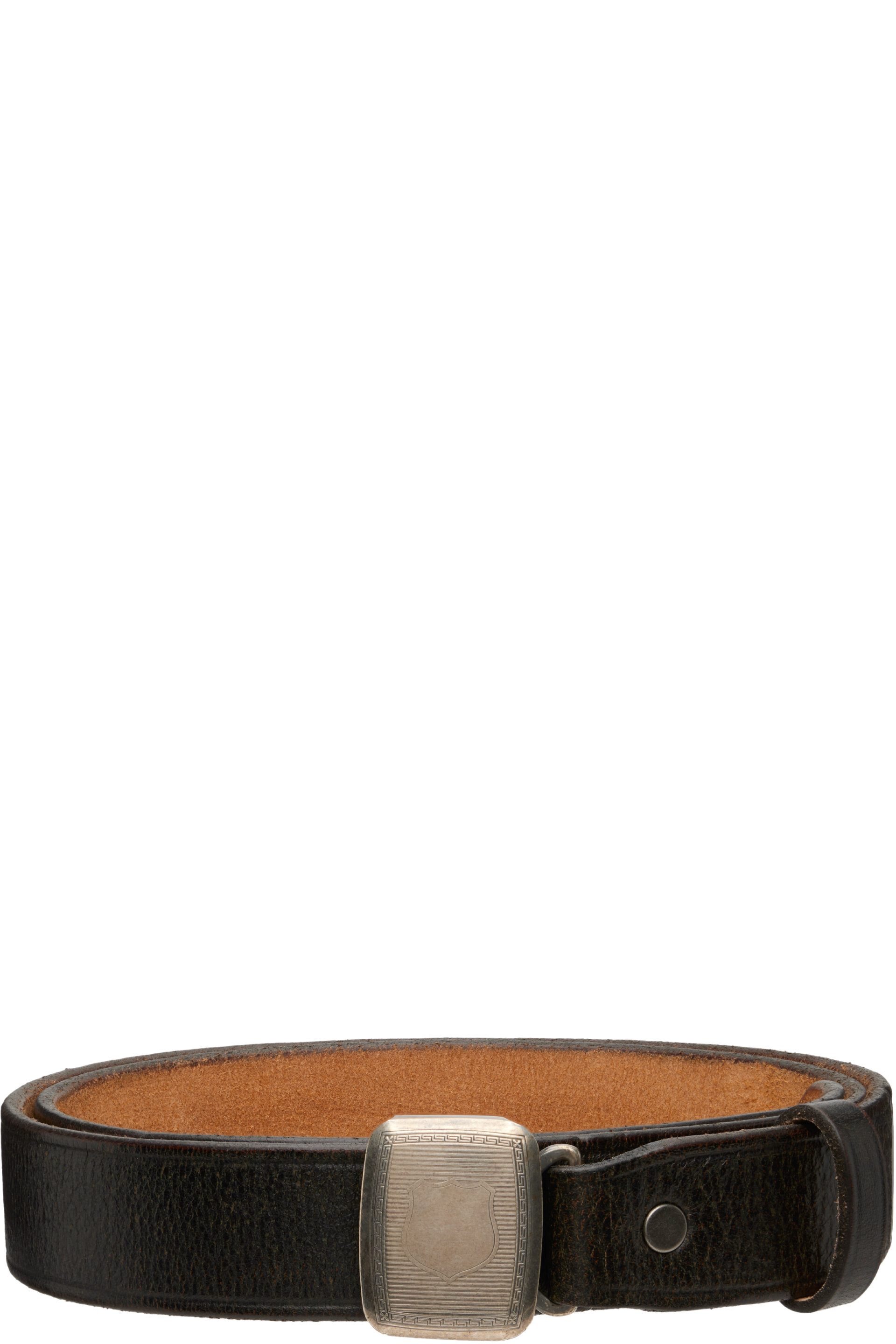 RRL - Black Slider-Buckle Leather Belt