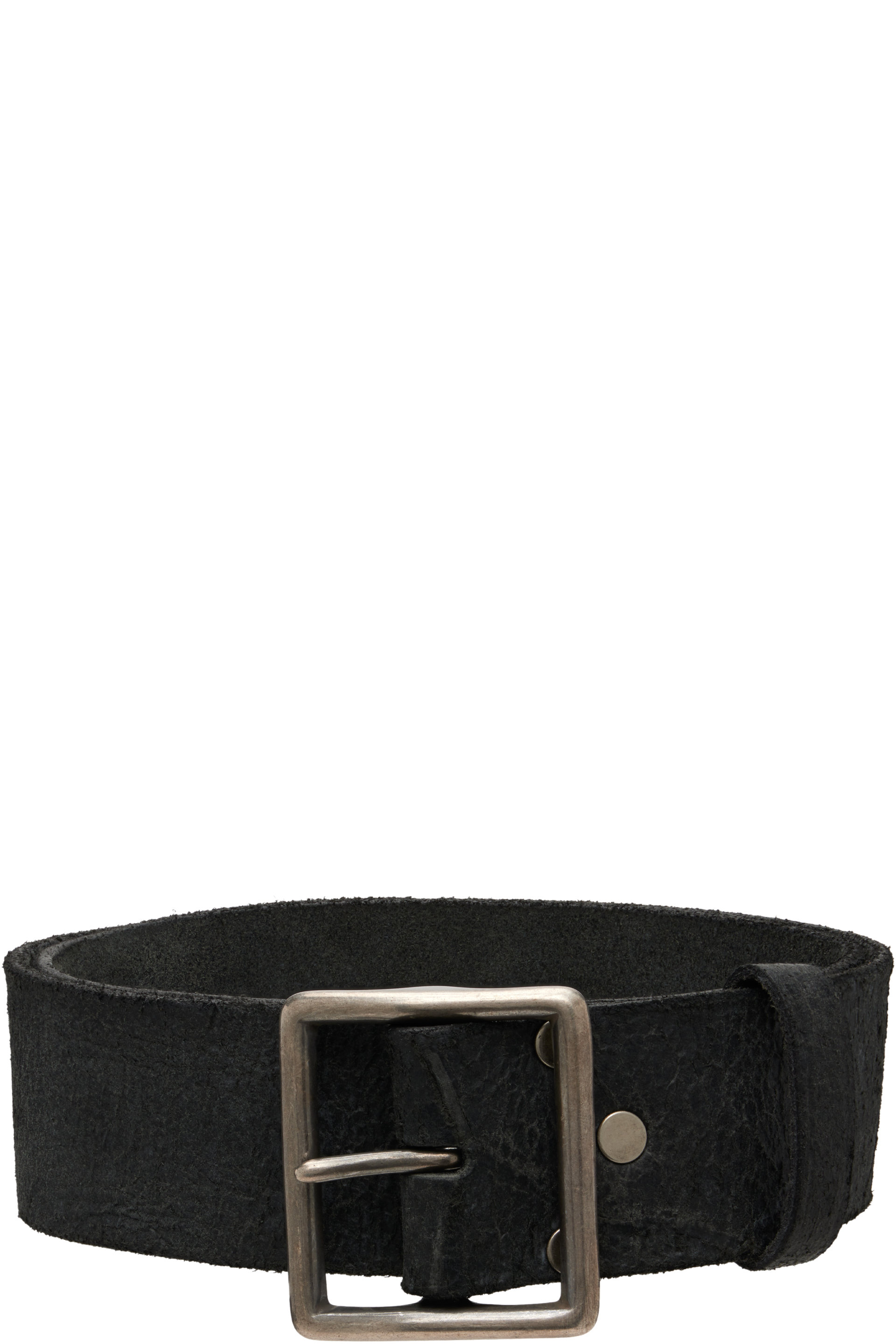 RRL - Black Distressed Leather Belt
