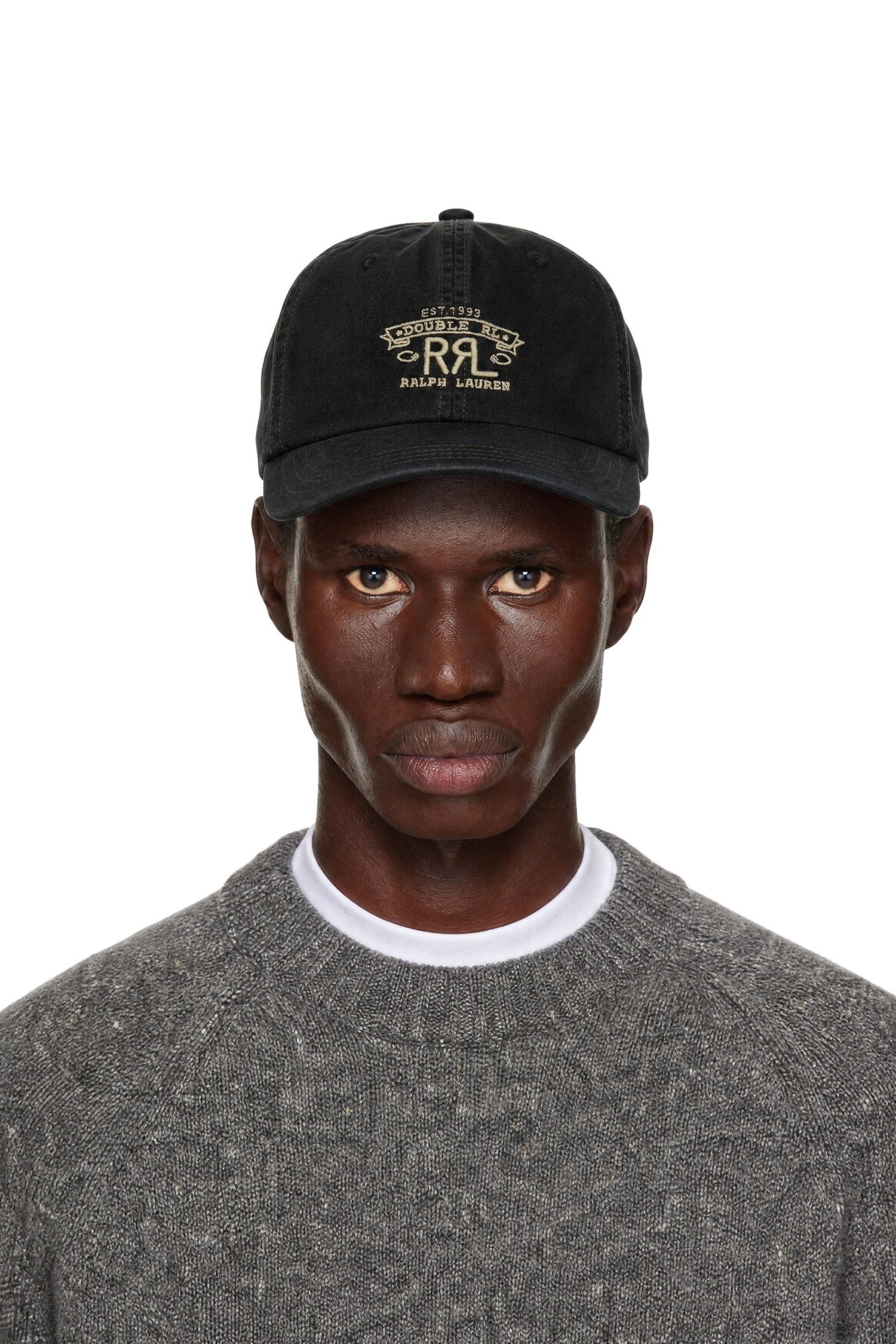 RRL - Black 'RRL' Ranch Logo Sportsman Cap