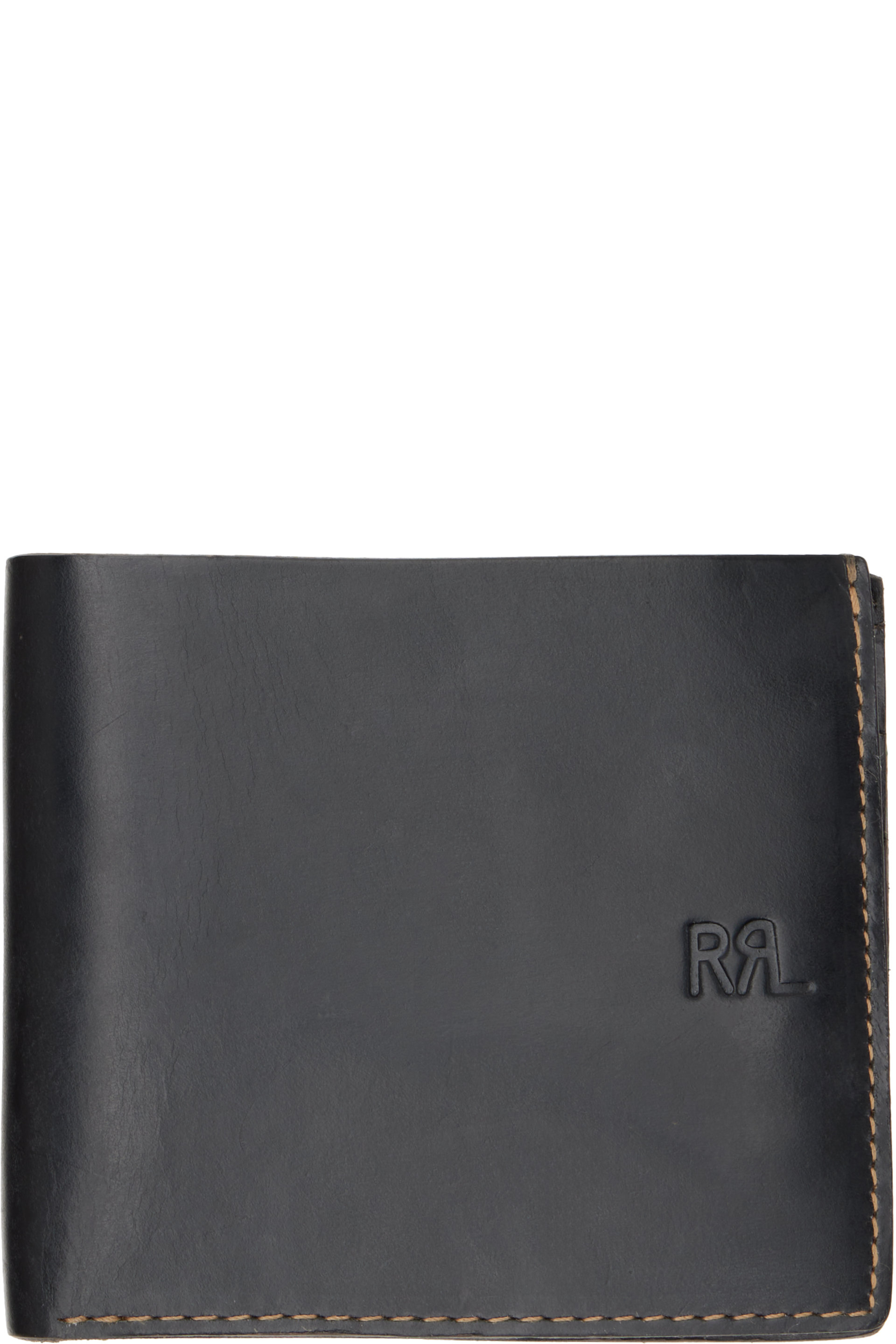 RRL - Black Leather Billfold Wallet