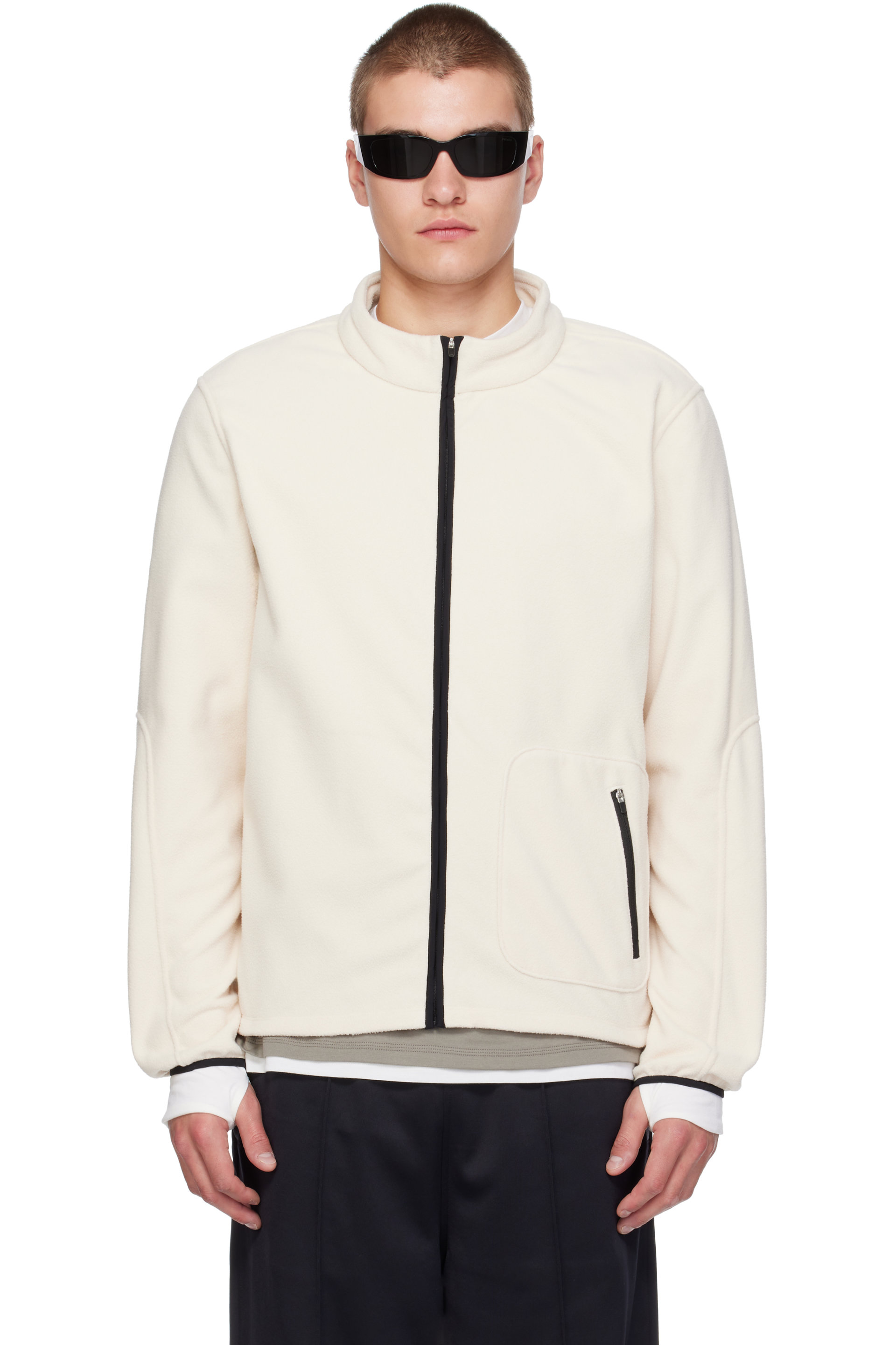 Literary Sport - Blouson Watts blanc cassé en molleton