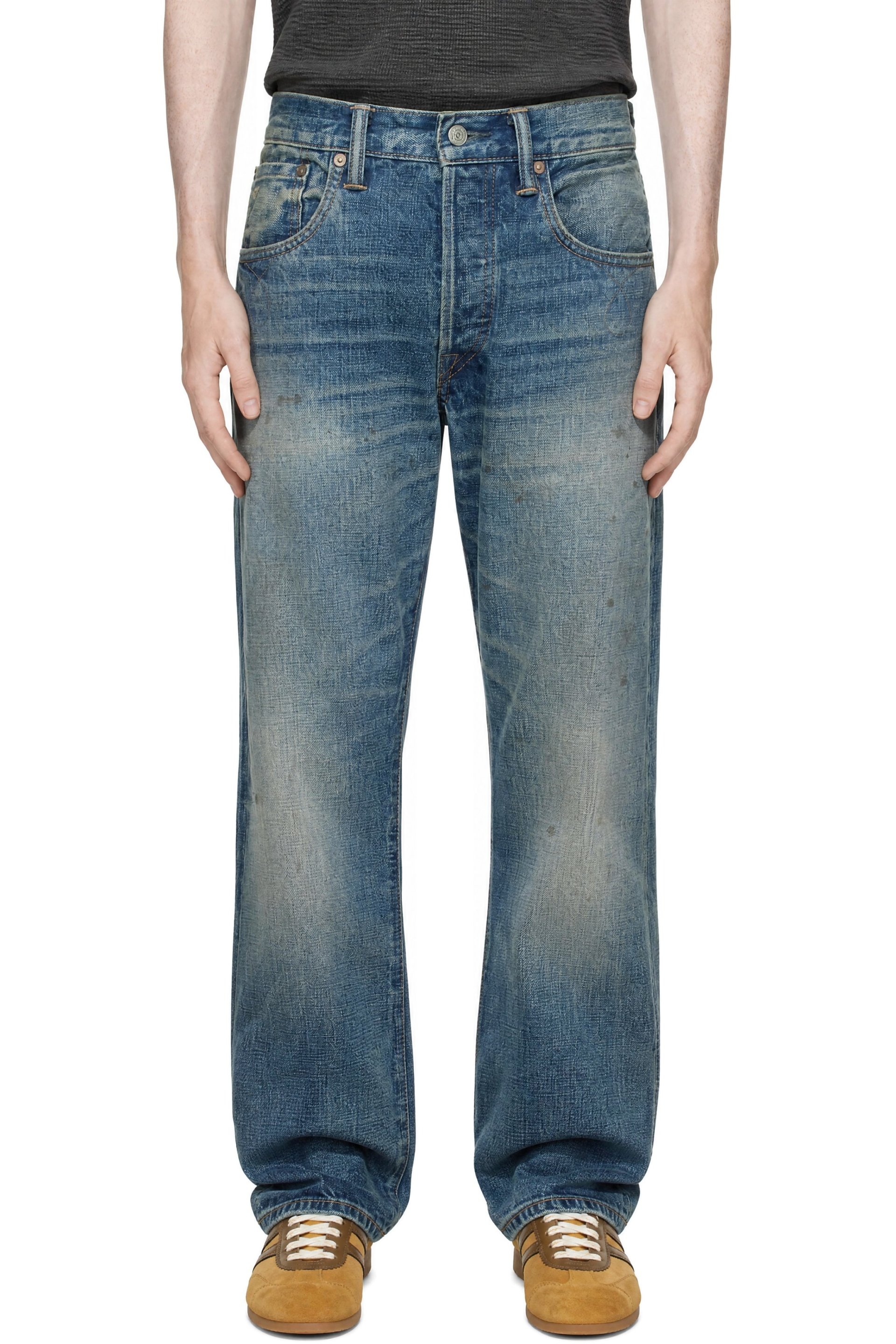RRL - Blue Slim Boot Selvedge Jeans