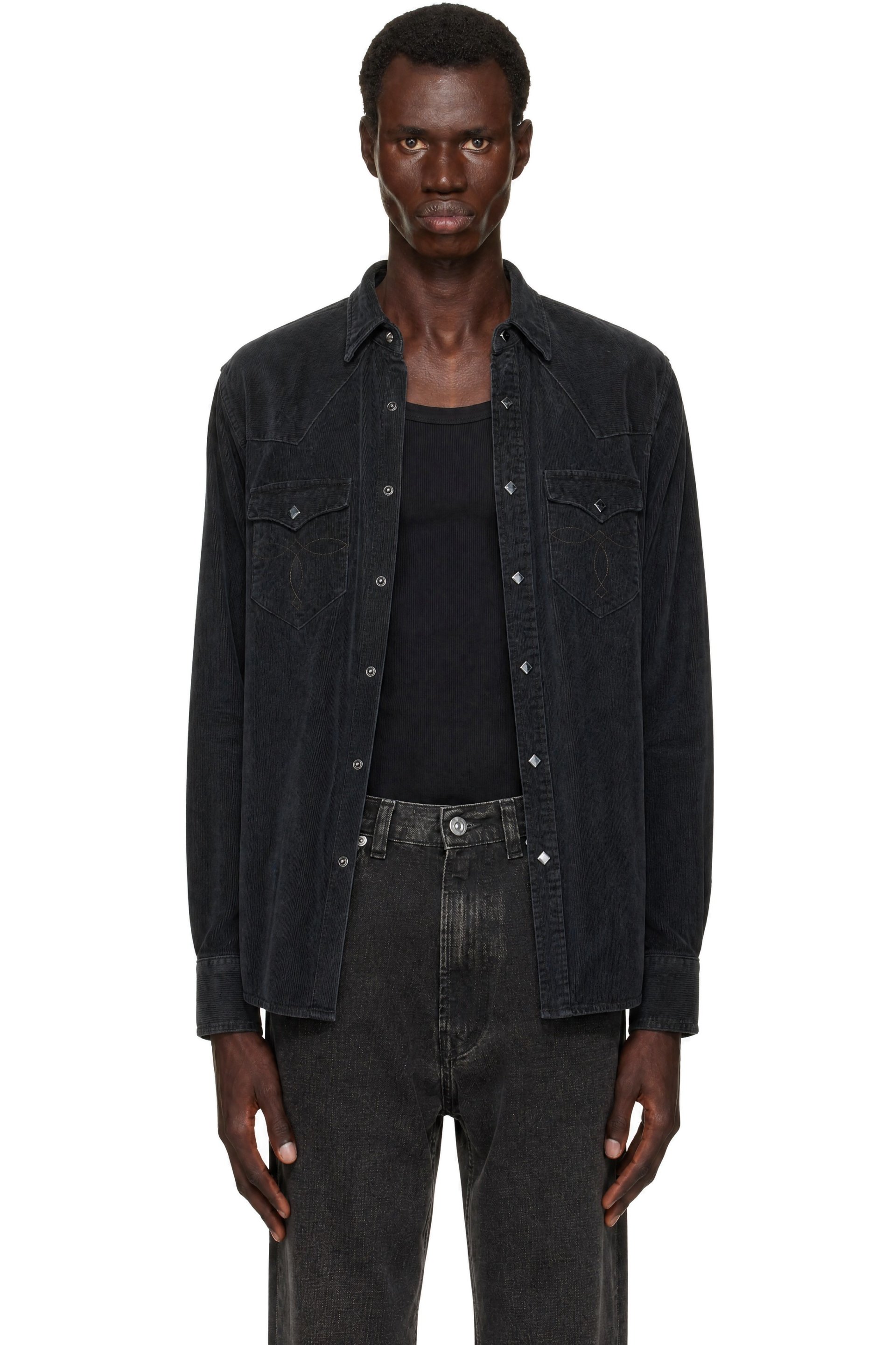 RRL - Black Corduroy Shirt