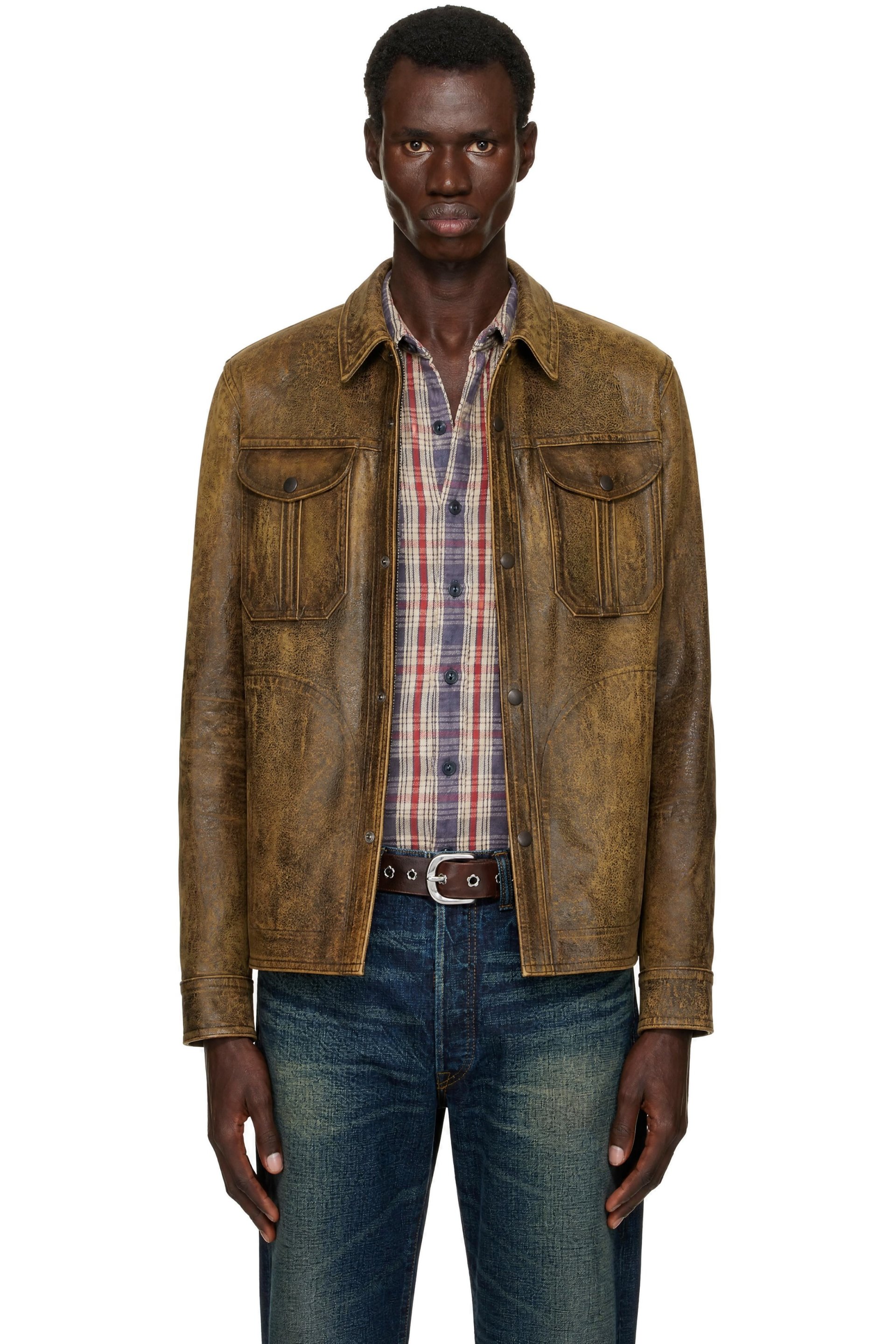 RRL - Brown Sheepskin Motor Jacket