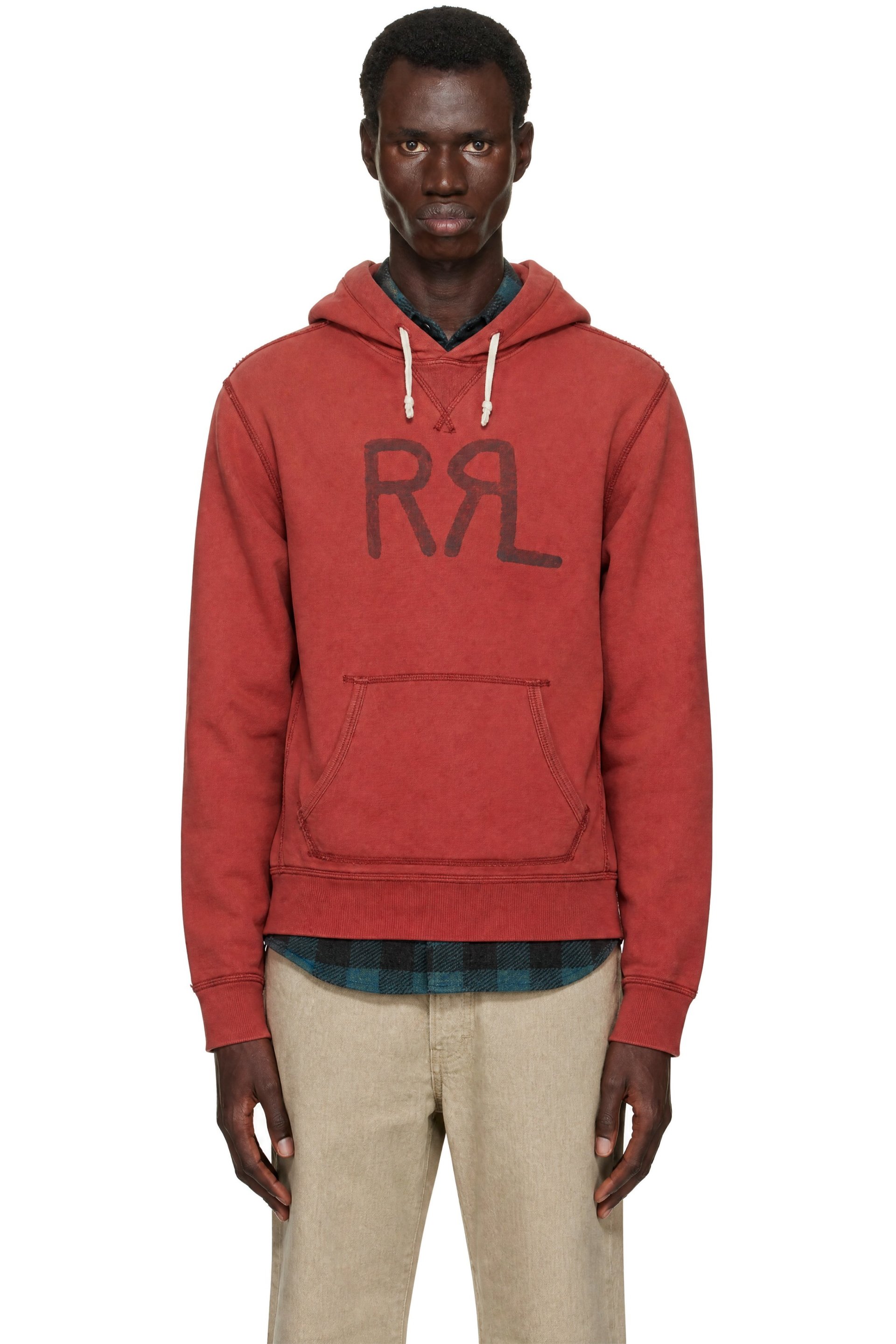 RRL - Red 'RRL' Ranch Logo Hoodie