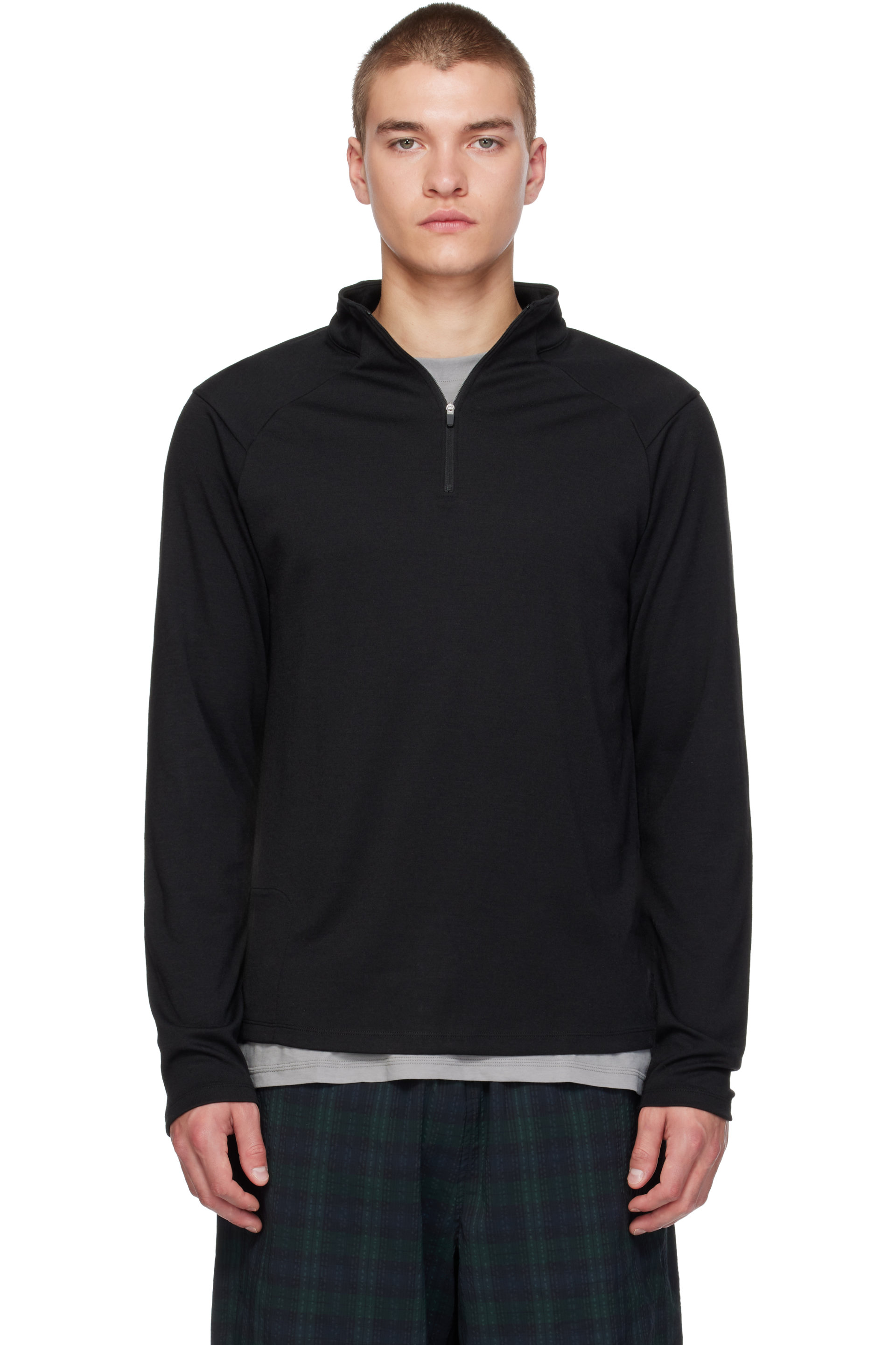 Literary Sport - Black Claude Quarter Zip Running Jacket
