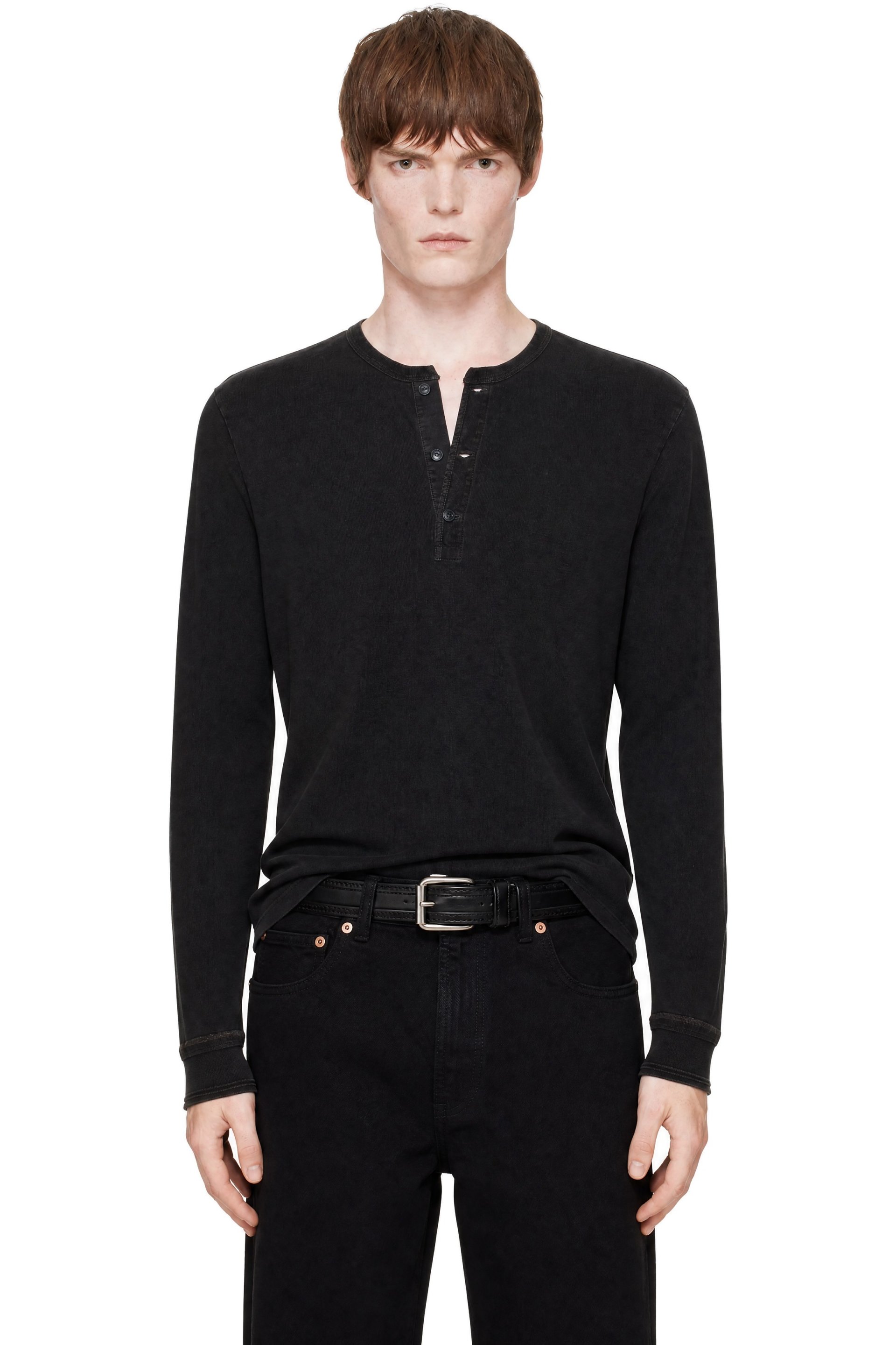 RRL - Black Indigo Jersey Henley
