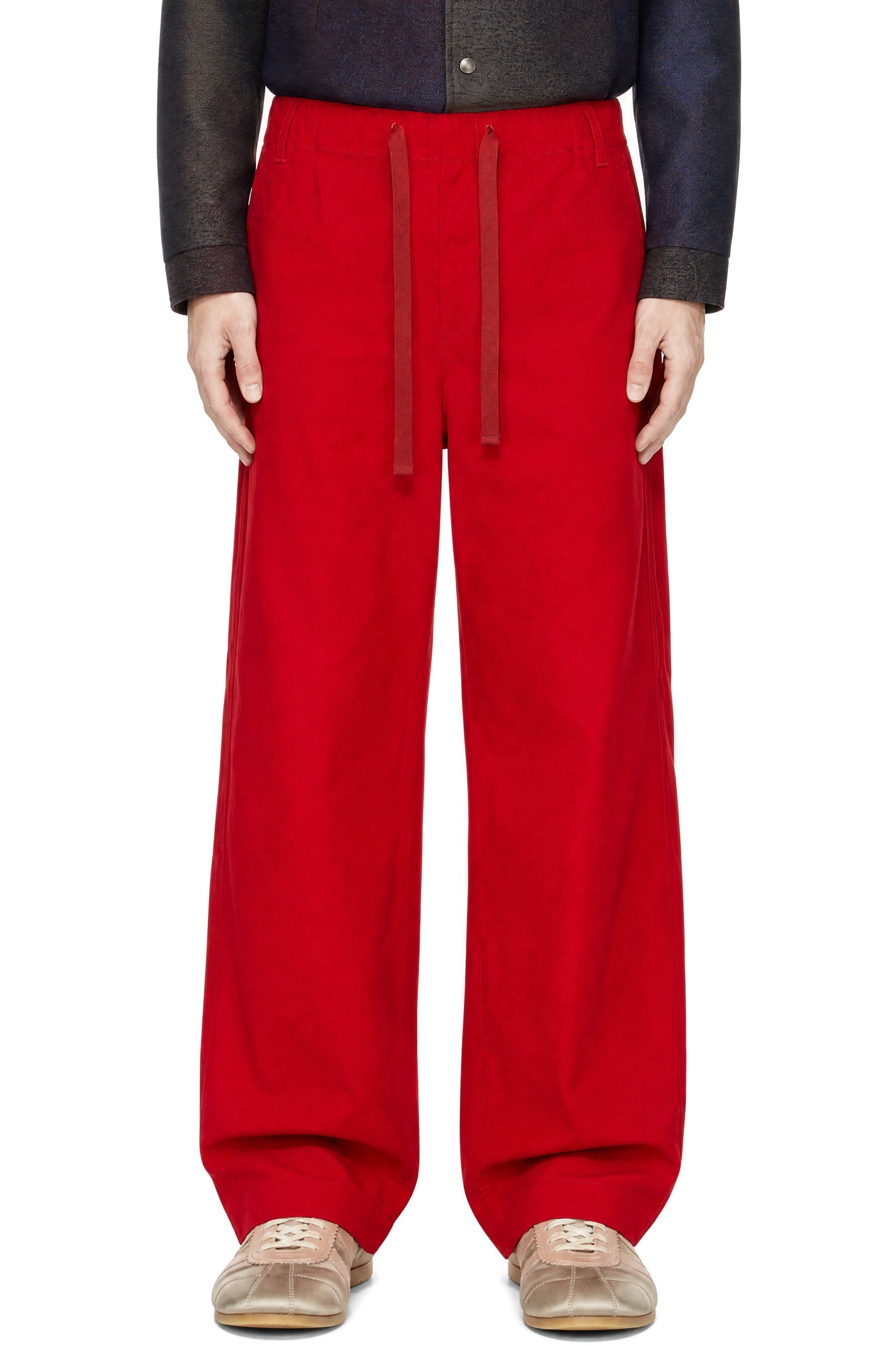 Sanderlak - Red Baby Cord Drawstring Trousers