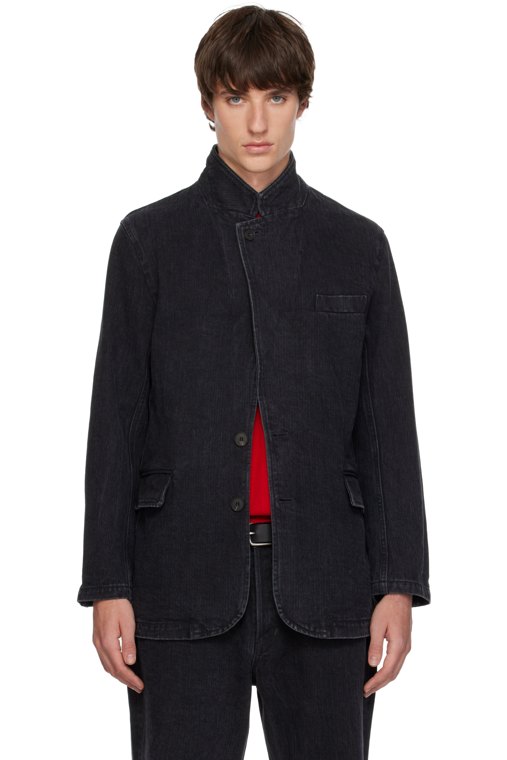 SIRE - Black Washed Denim Blazer