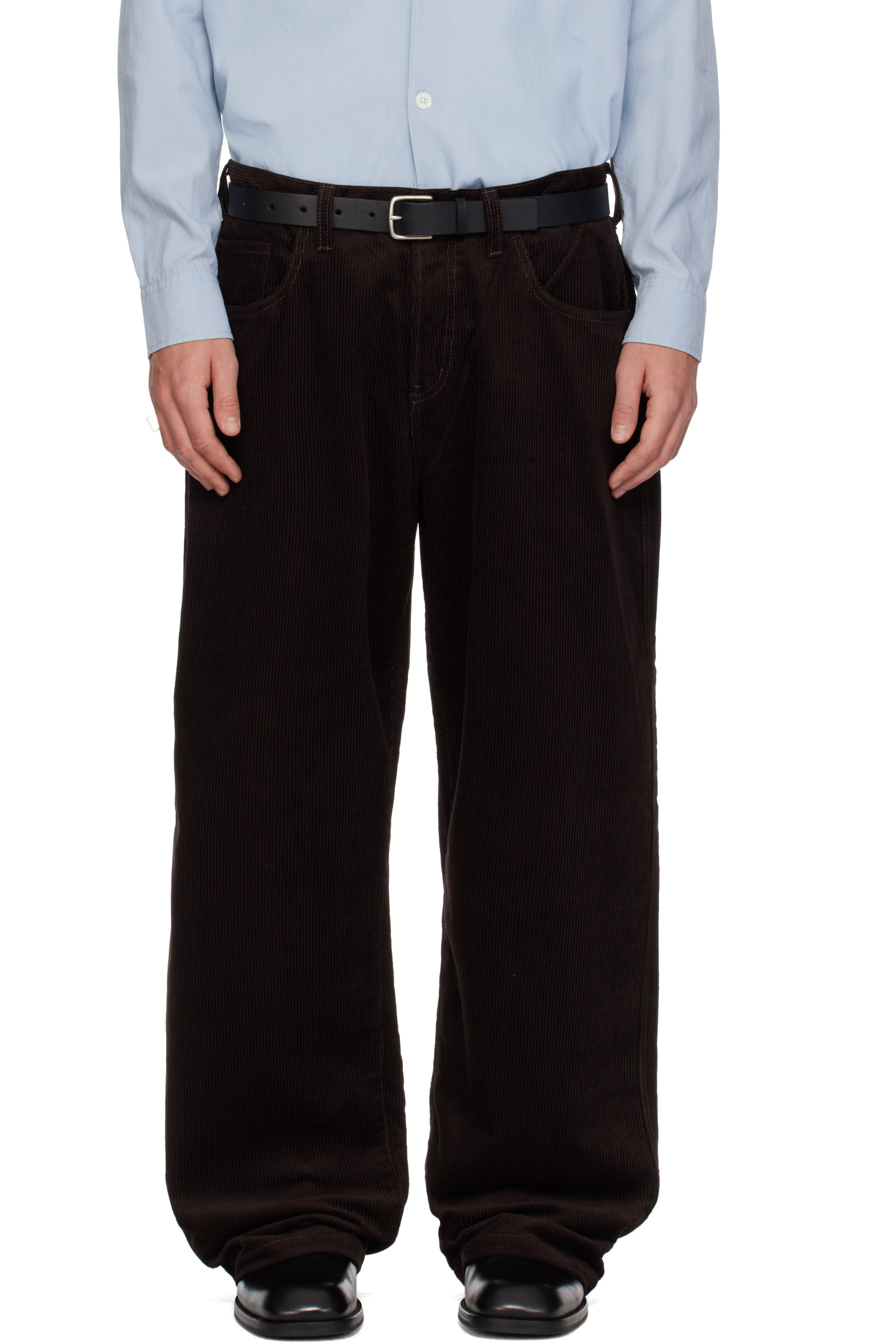 SIRE - Brown Wide Leg Corduroy Trousers