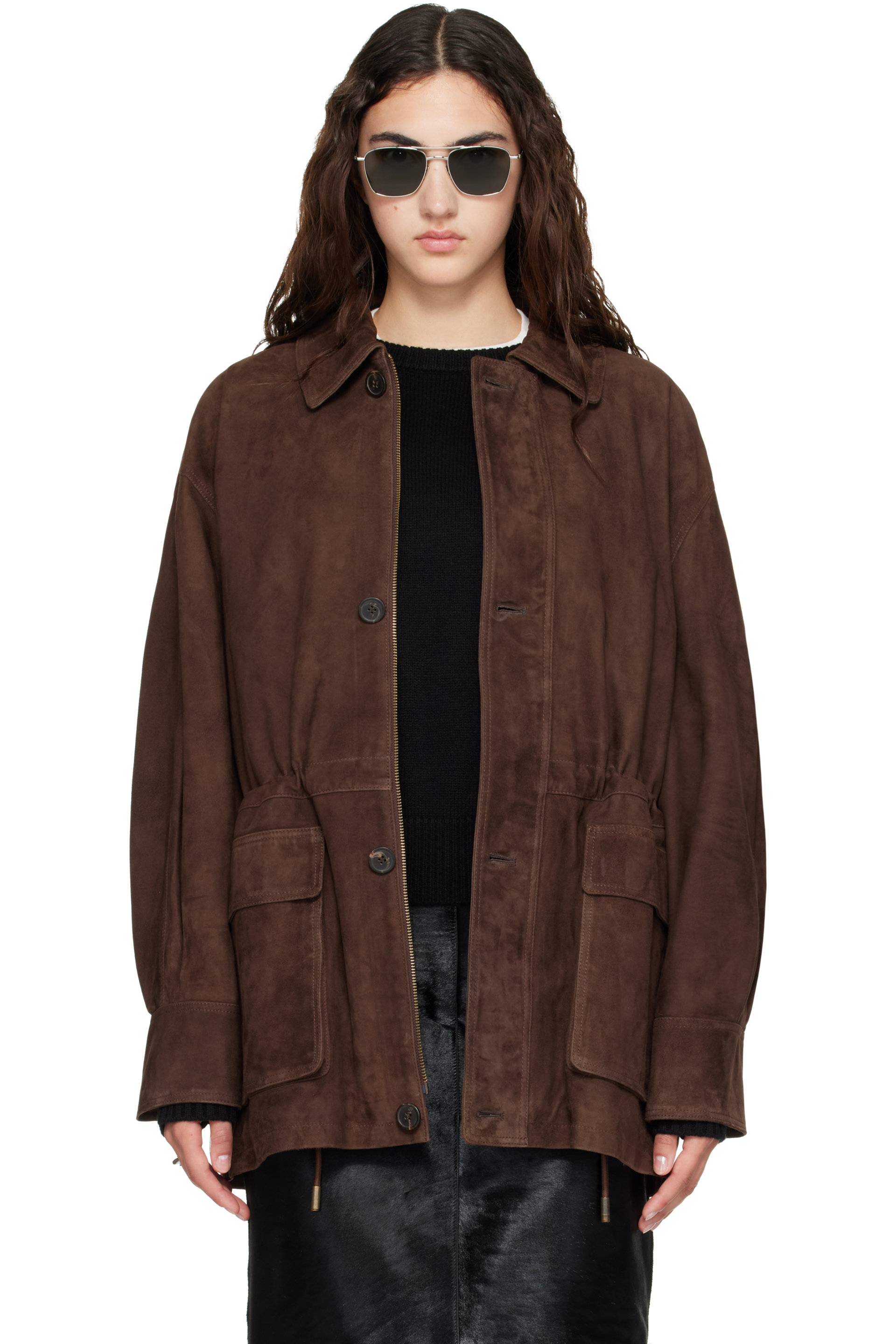 Arma - Brown Maeve Suede Field Jacket
