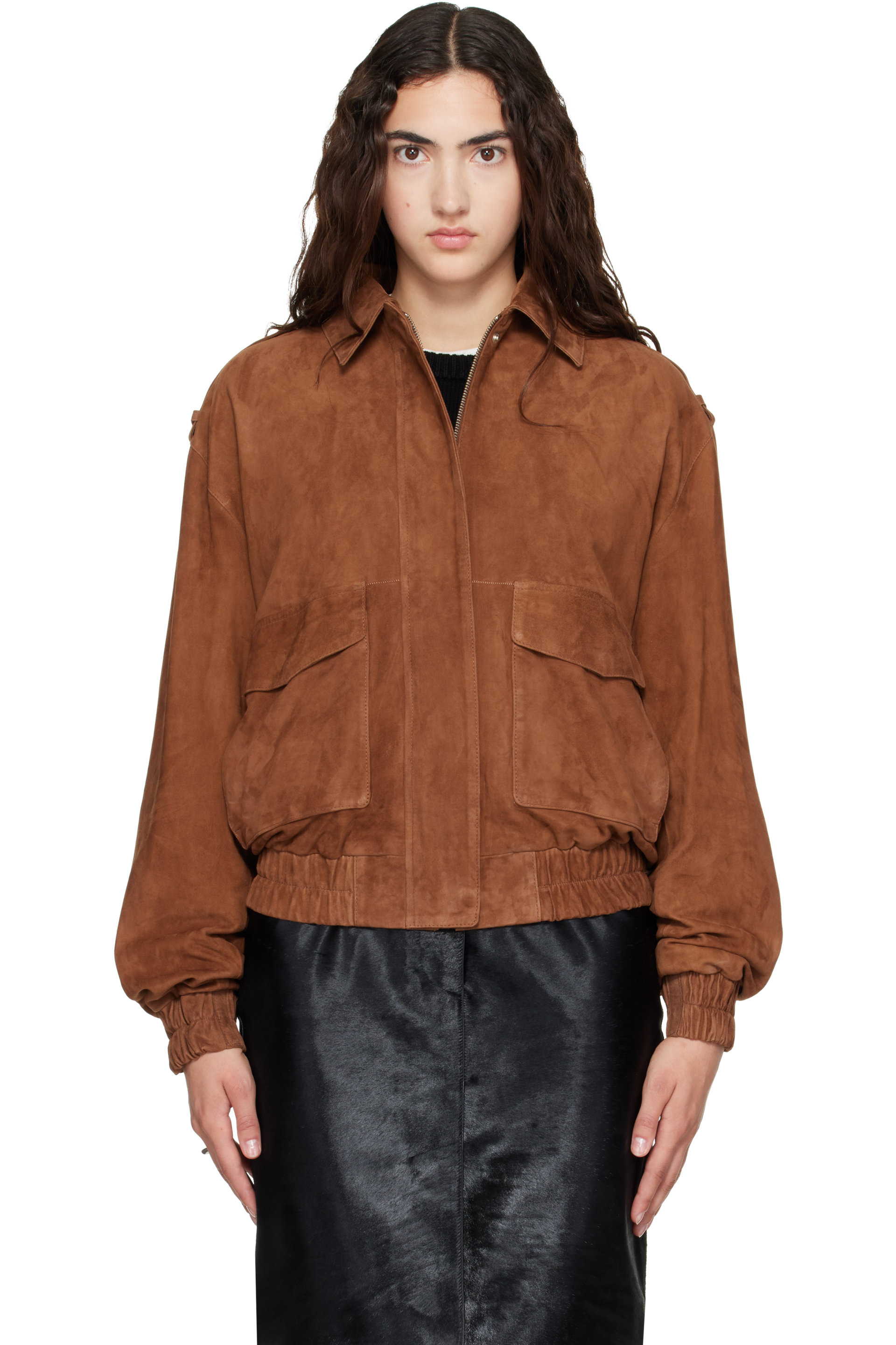Arma - Brown Halti Suede Bomber Jacket