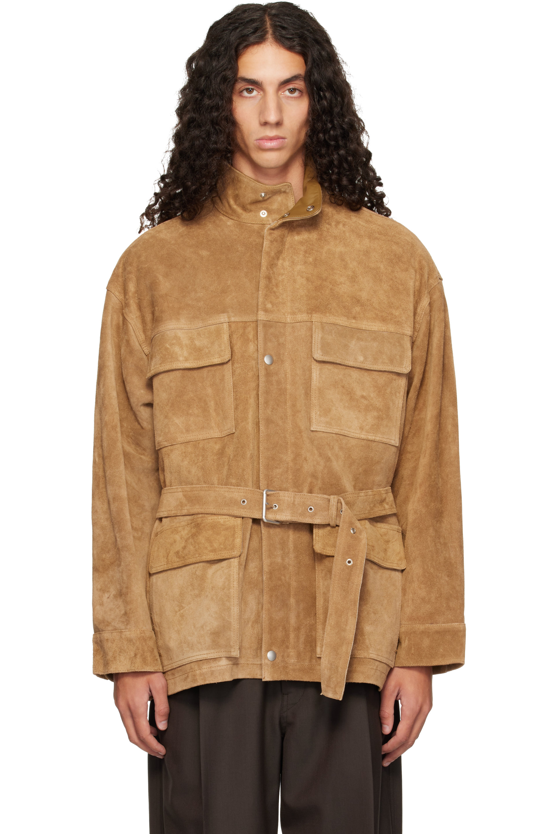 Arma - Blouson Doran brun clair en suède