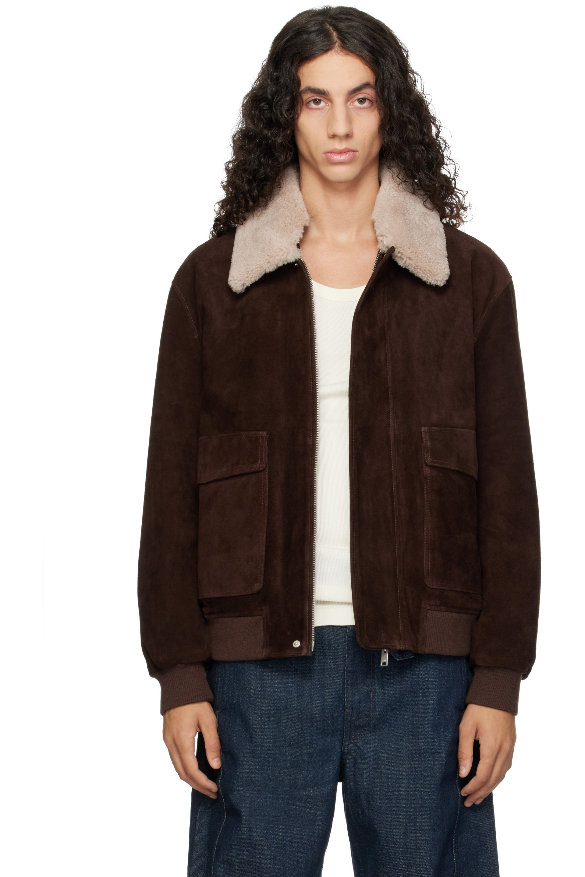 Arma - Brown Bari Gritty Suede Jacket