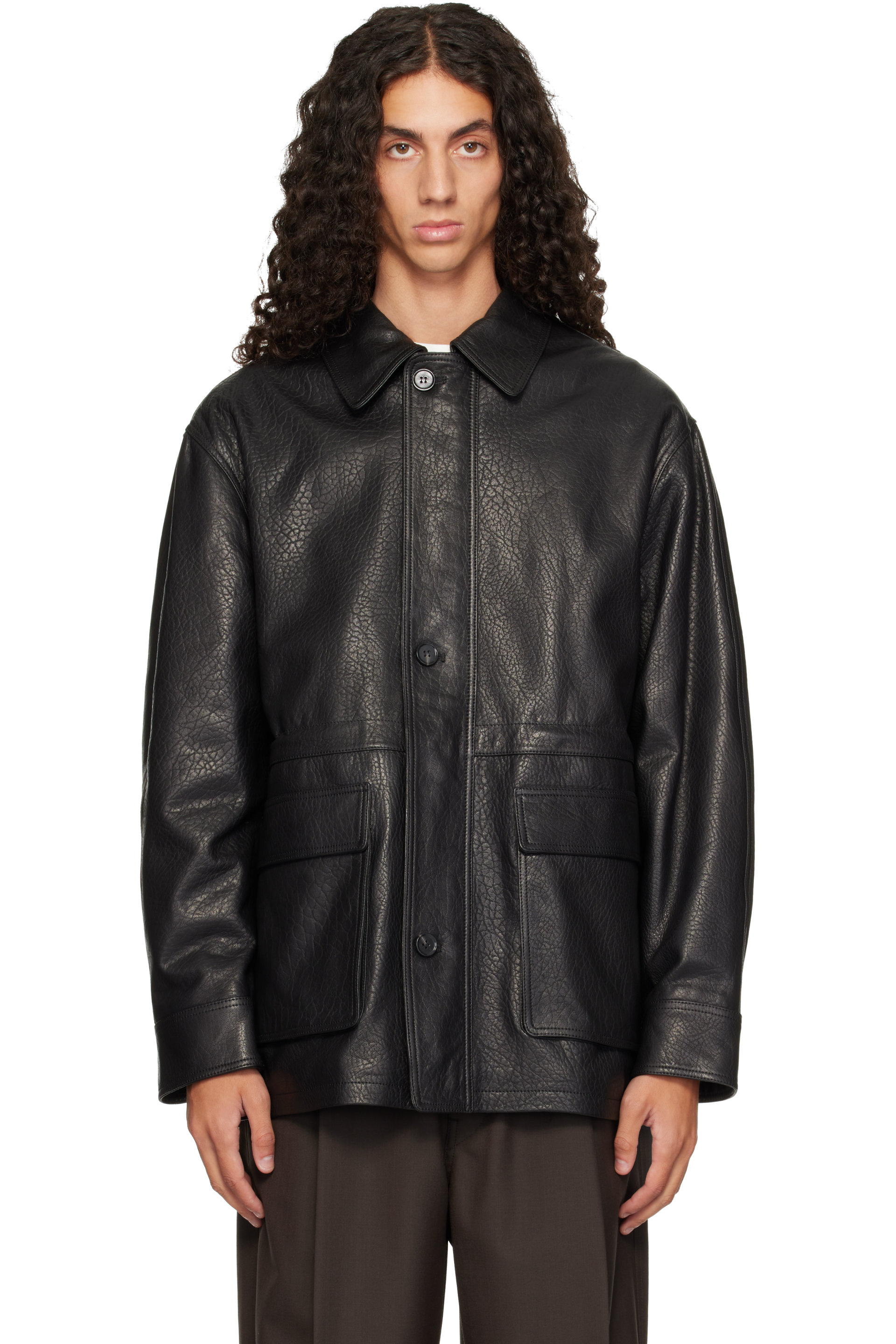 Arma - Blouson Mavis noir en cuir