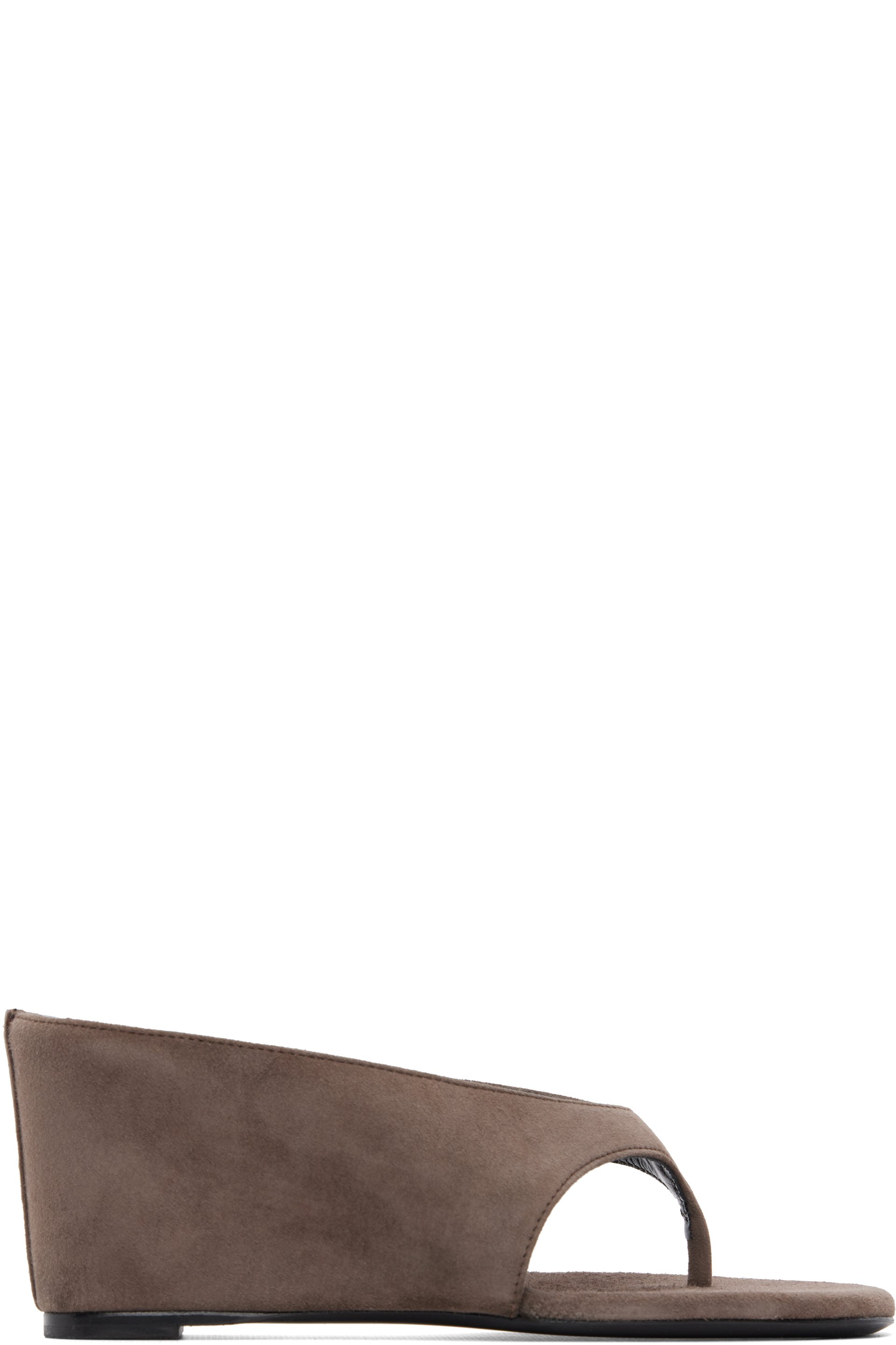 JUDE - SSENSE 独家发售棕色 Yaga Wedge 凉鞋