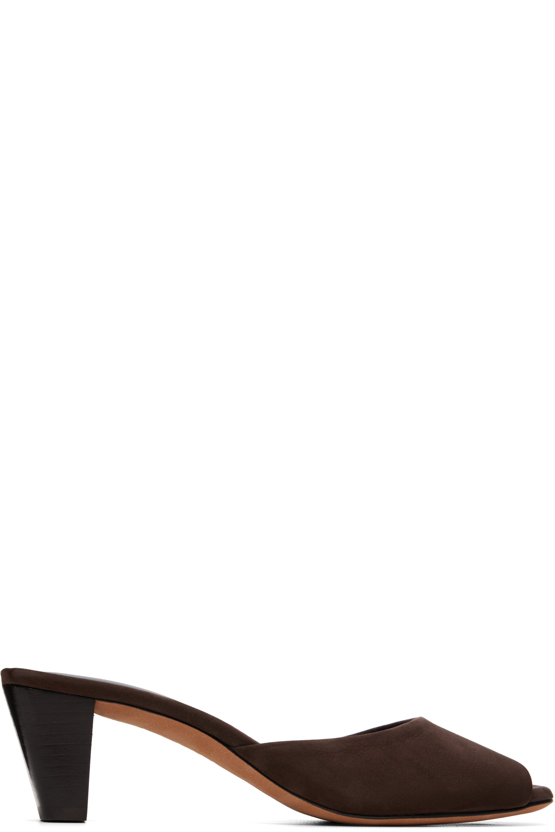 JUDE - Brown Ease Mule Heeled Sandals