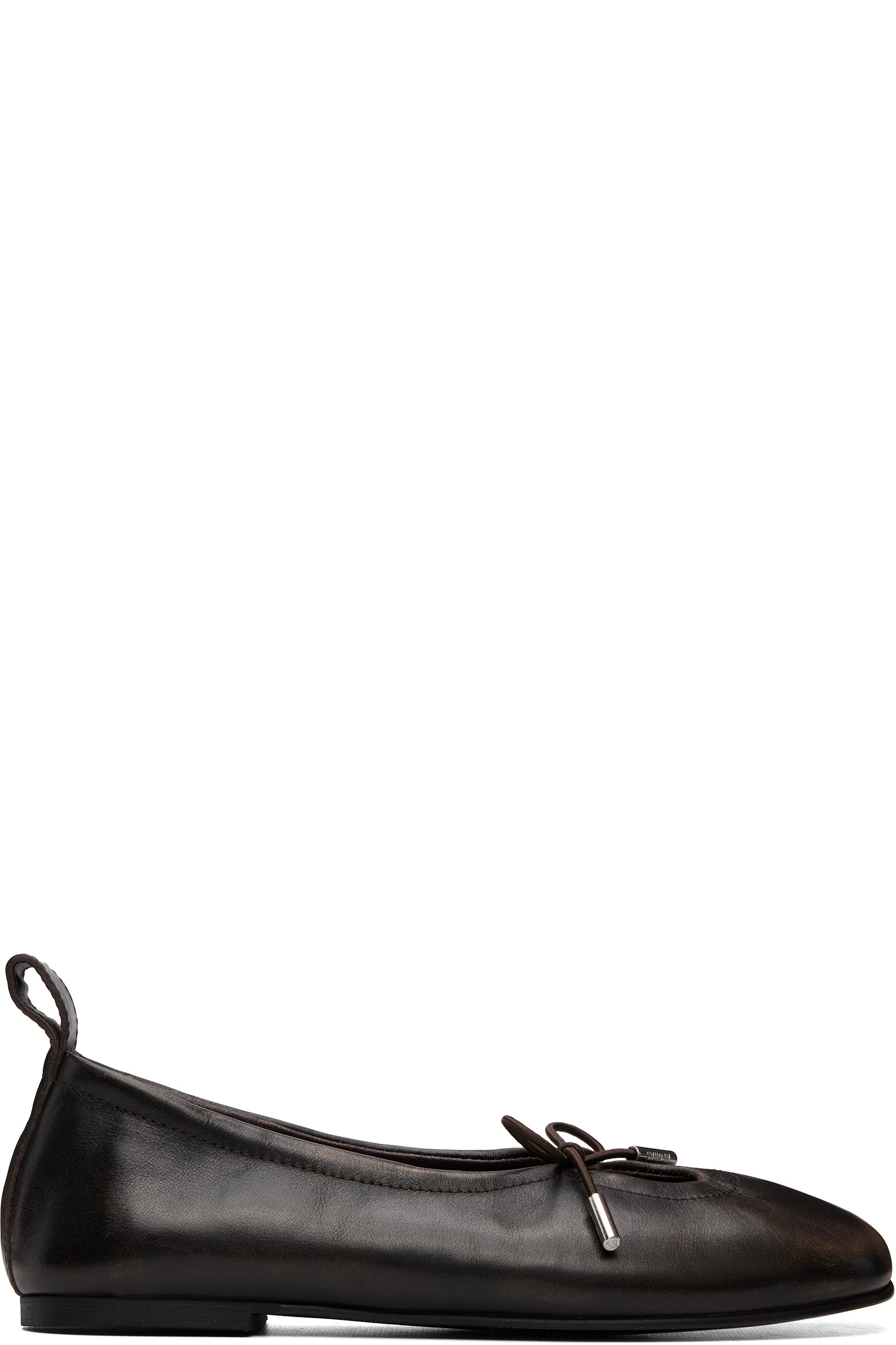 Alohas - Brown Rosalind Vintage Effect Ballerina Flats