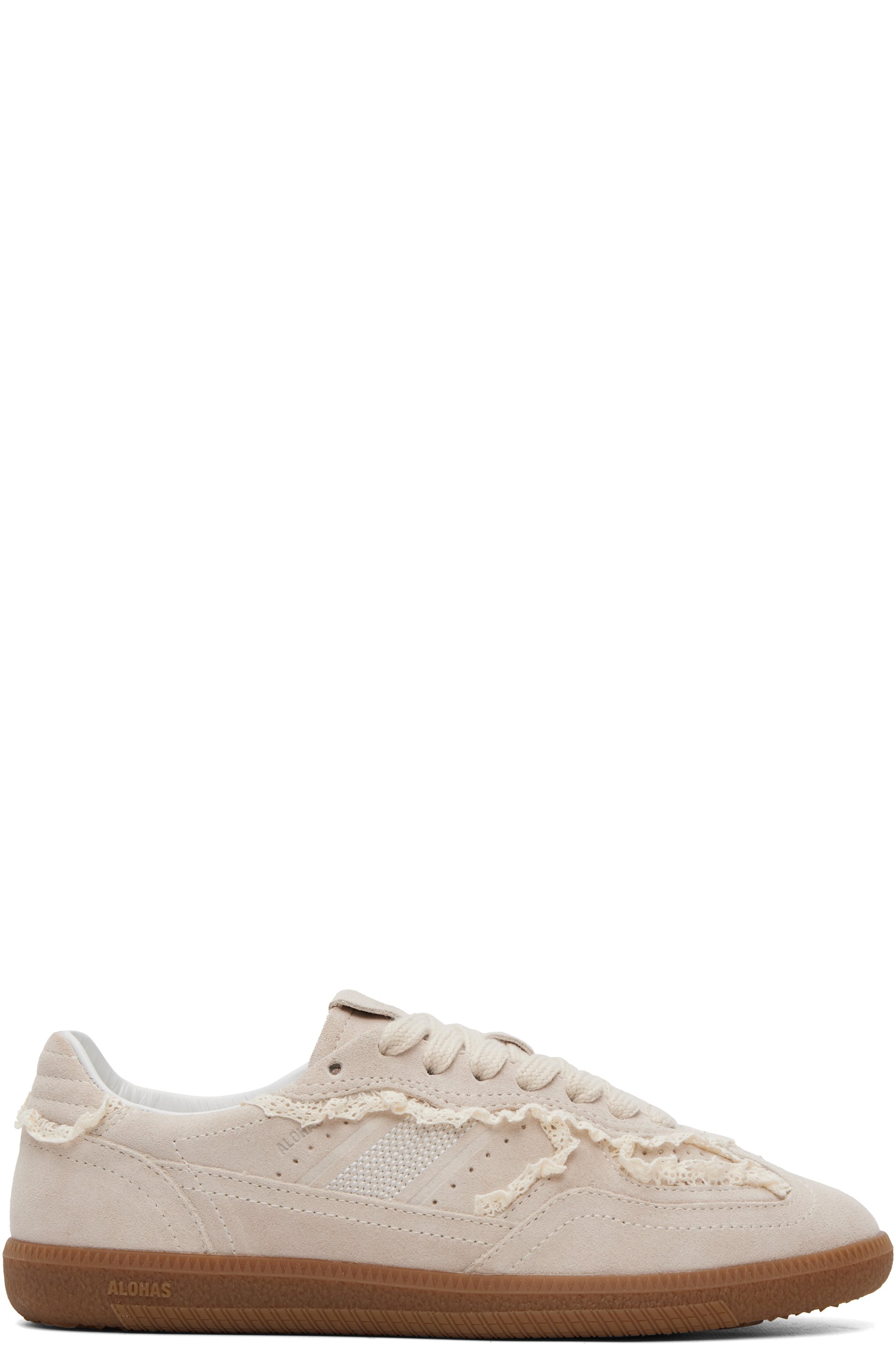 Alohas - Beige Tb.490 Crochet Leather Sneakers