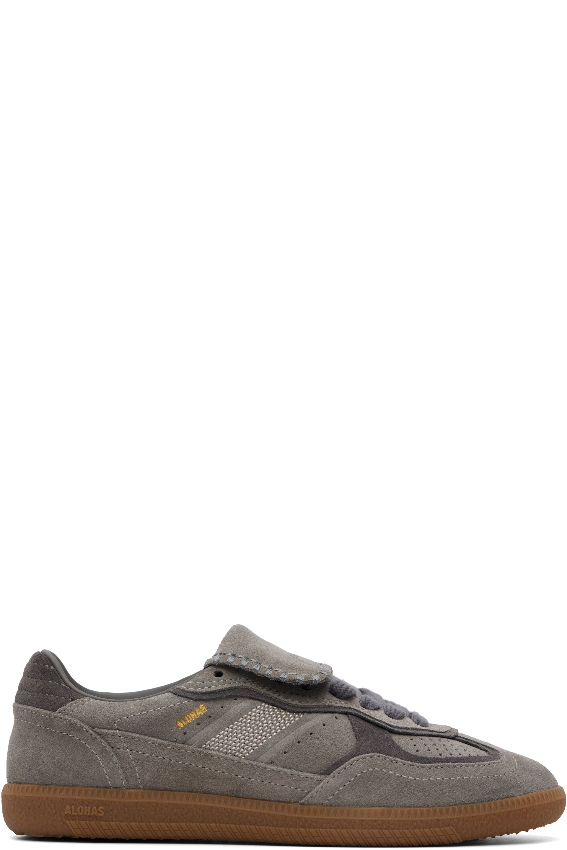 Alohas - Gray Tb.490 Club Suede Leather Sneakers