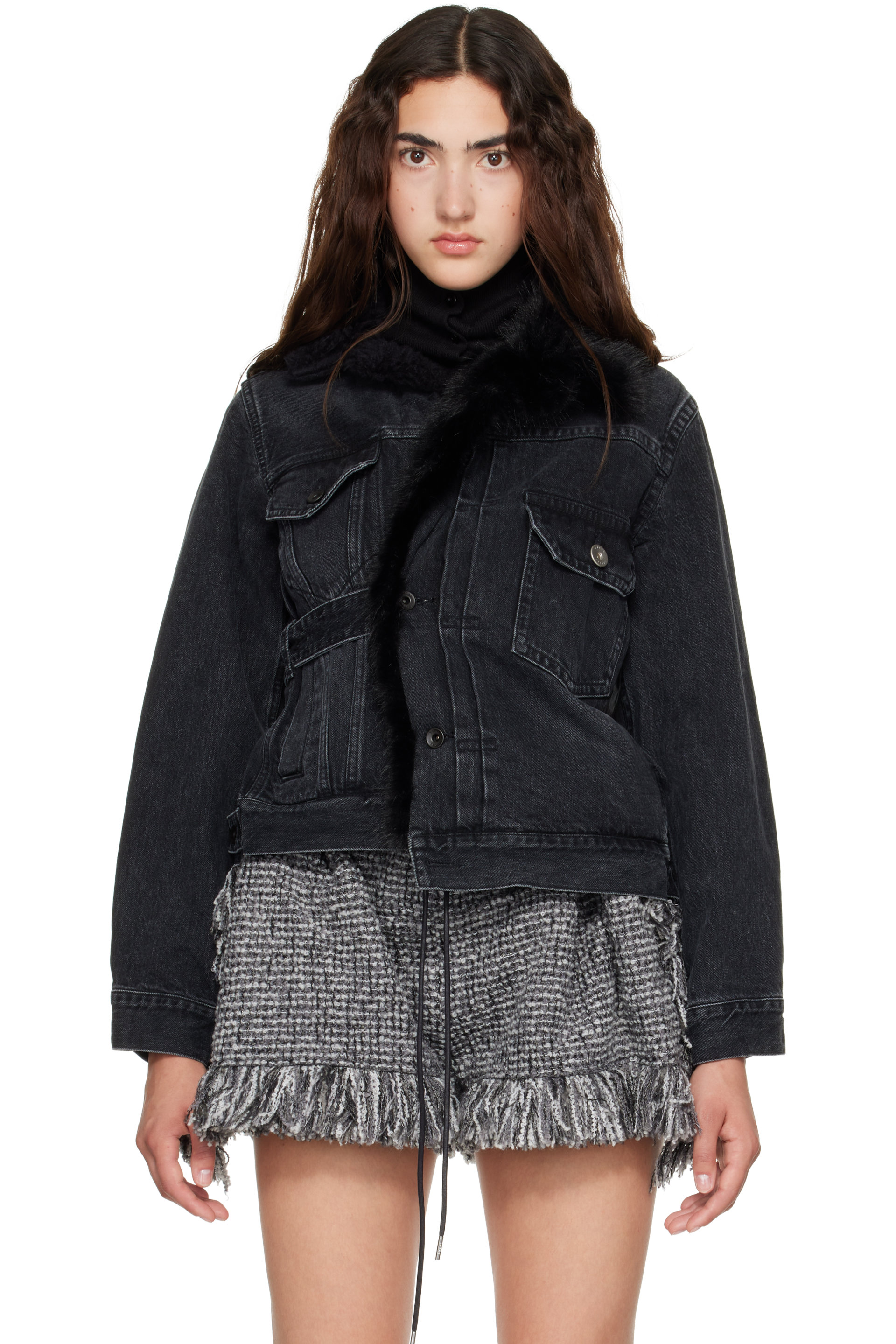 sacai - Black Denim Jacket