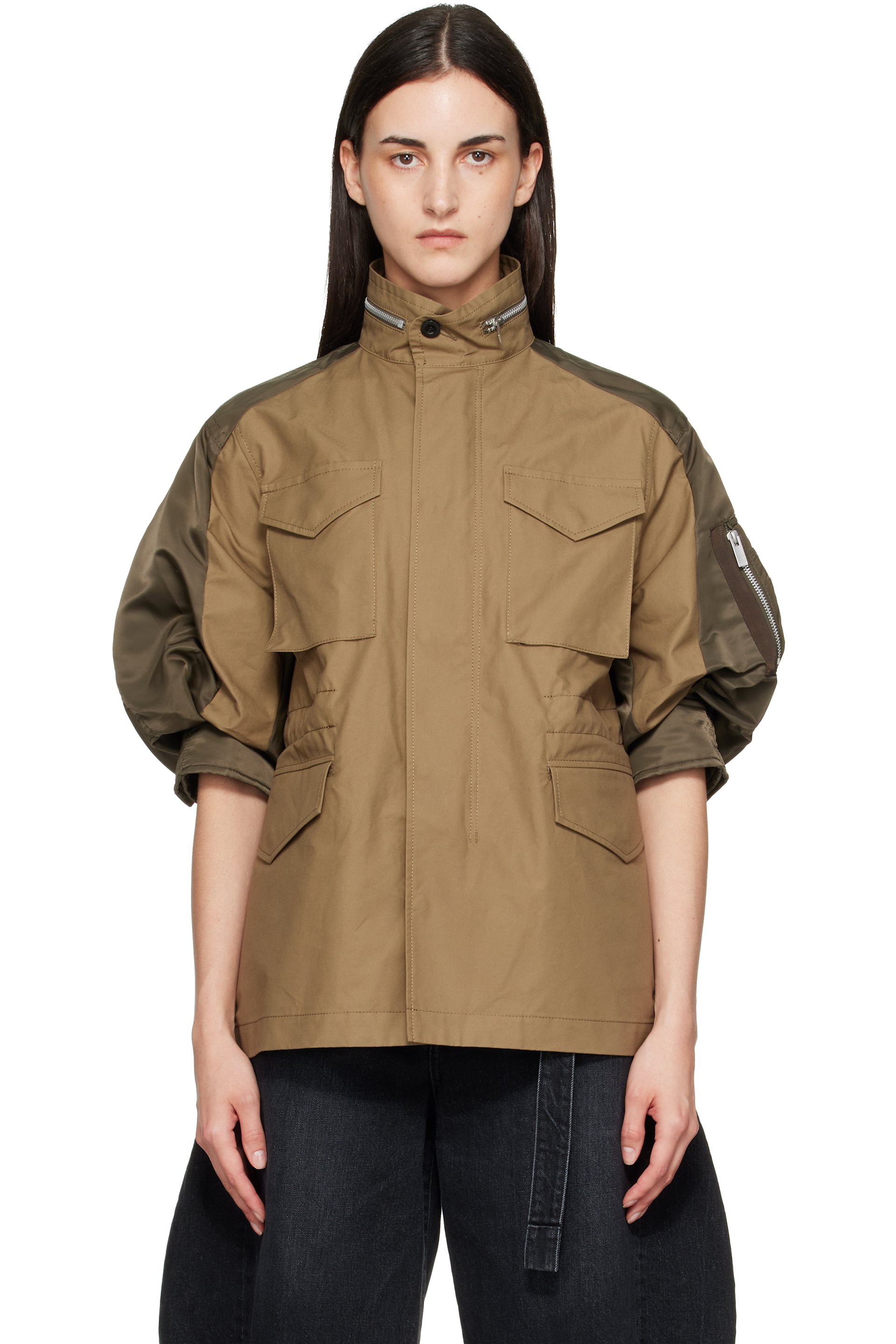 sacai - Khaki Cotton Weather Jacket