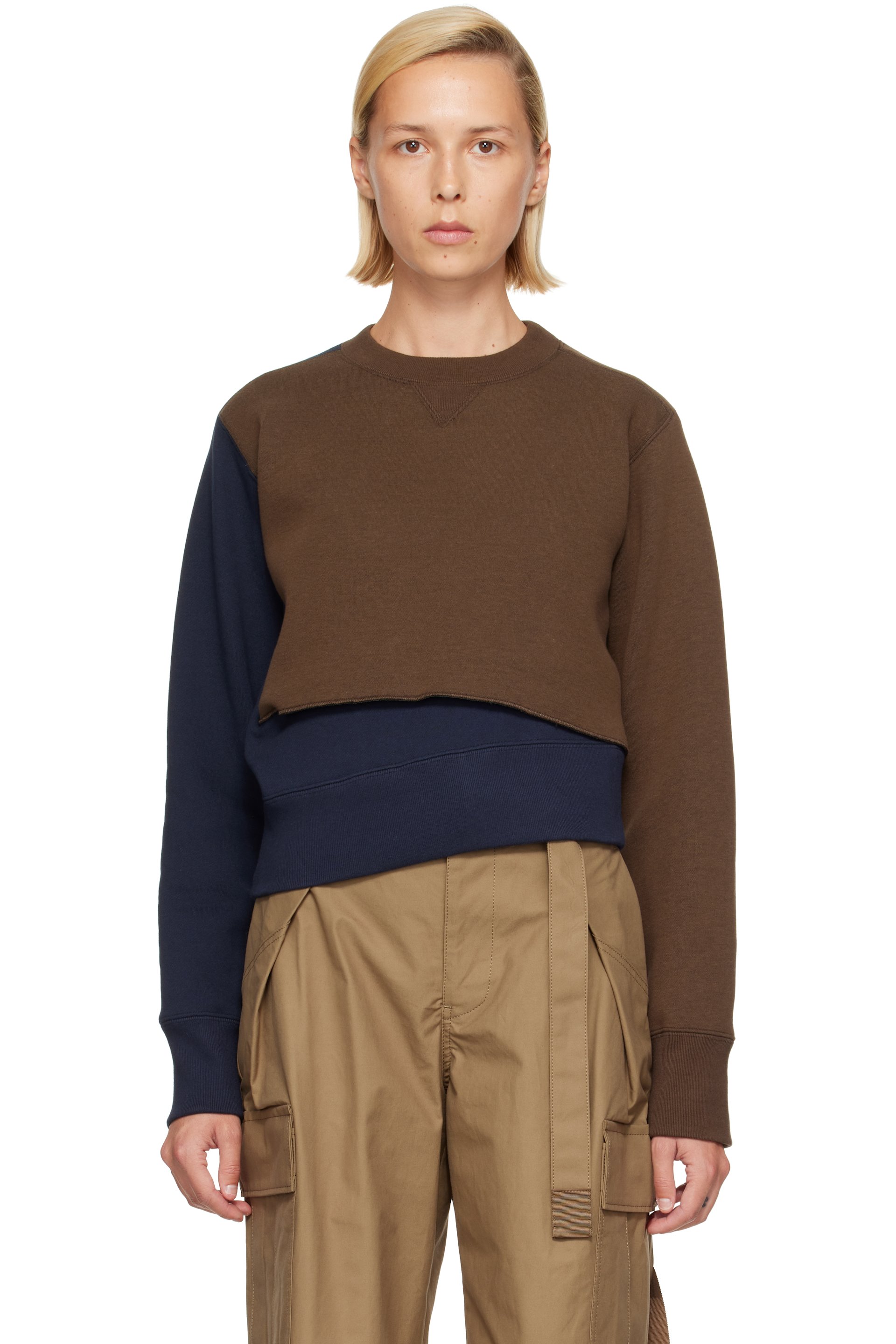 sacai - Navy Sponge Sweat Sweatshirt