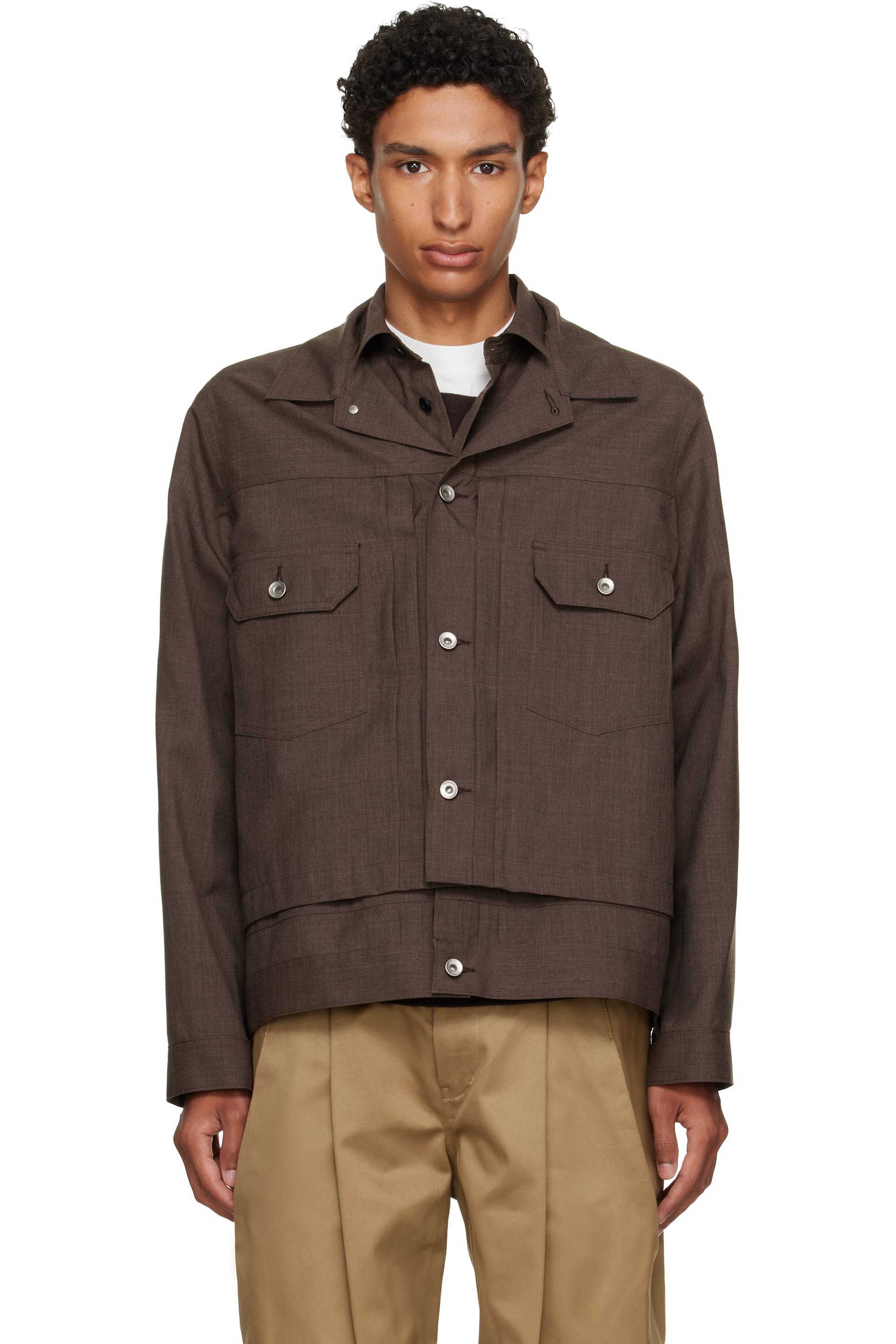 sacai - Brown Suiting Jacket