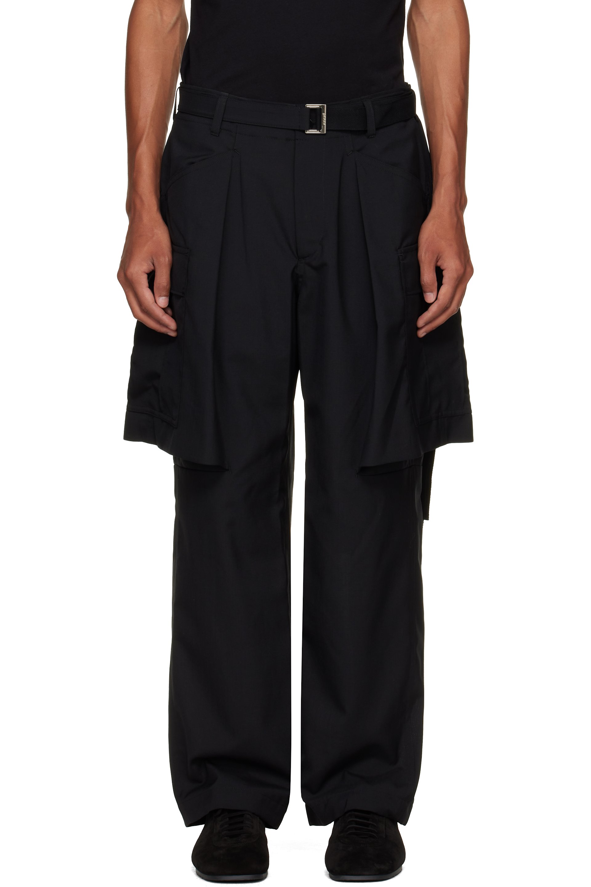 sacai - Black Suiting Cargo Pants