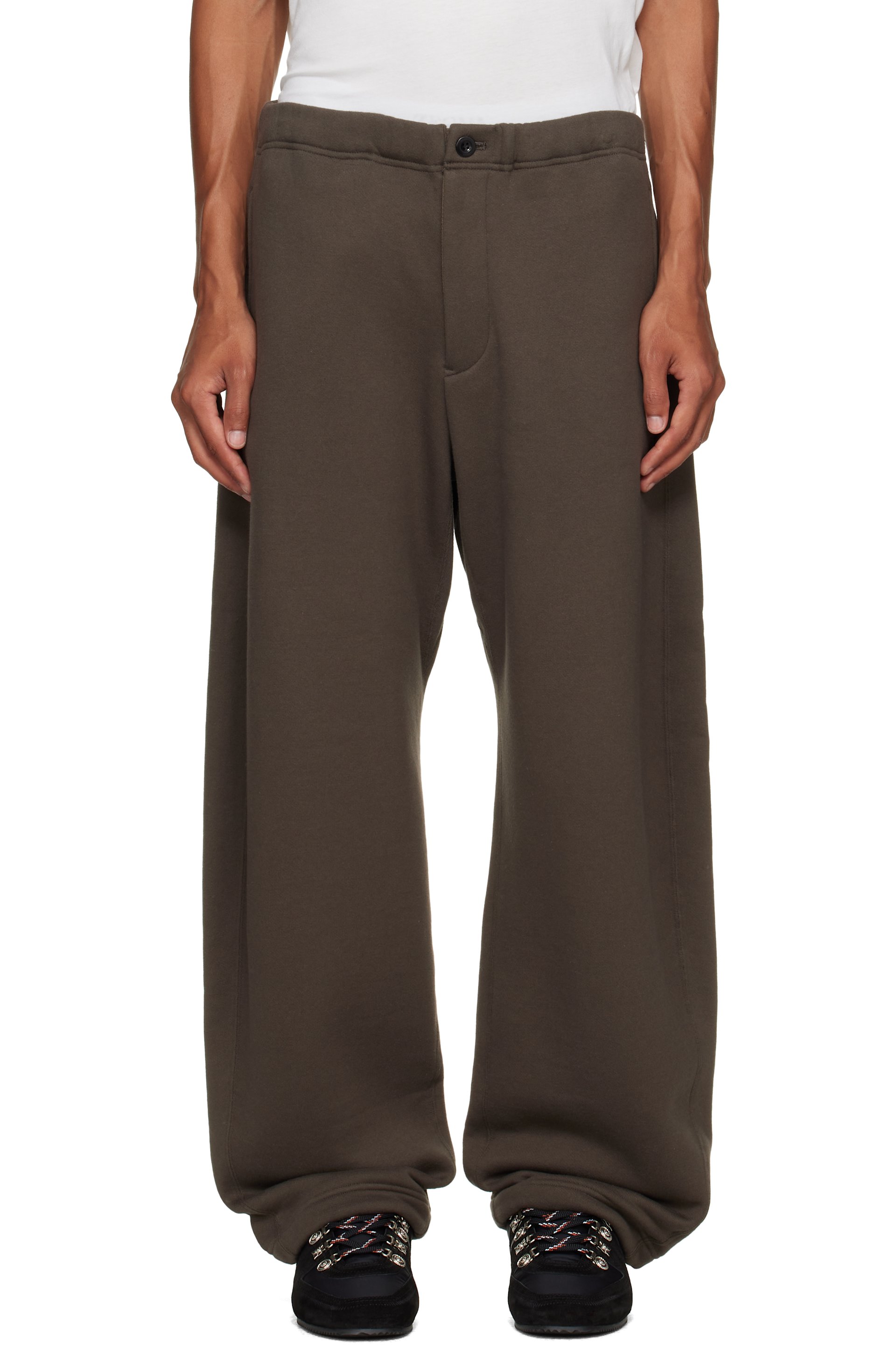 sacai - Khaki Cotton Jersey Sweatpants