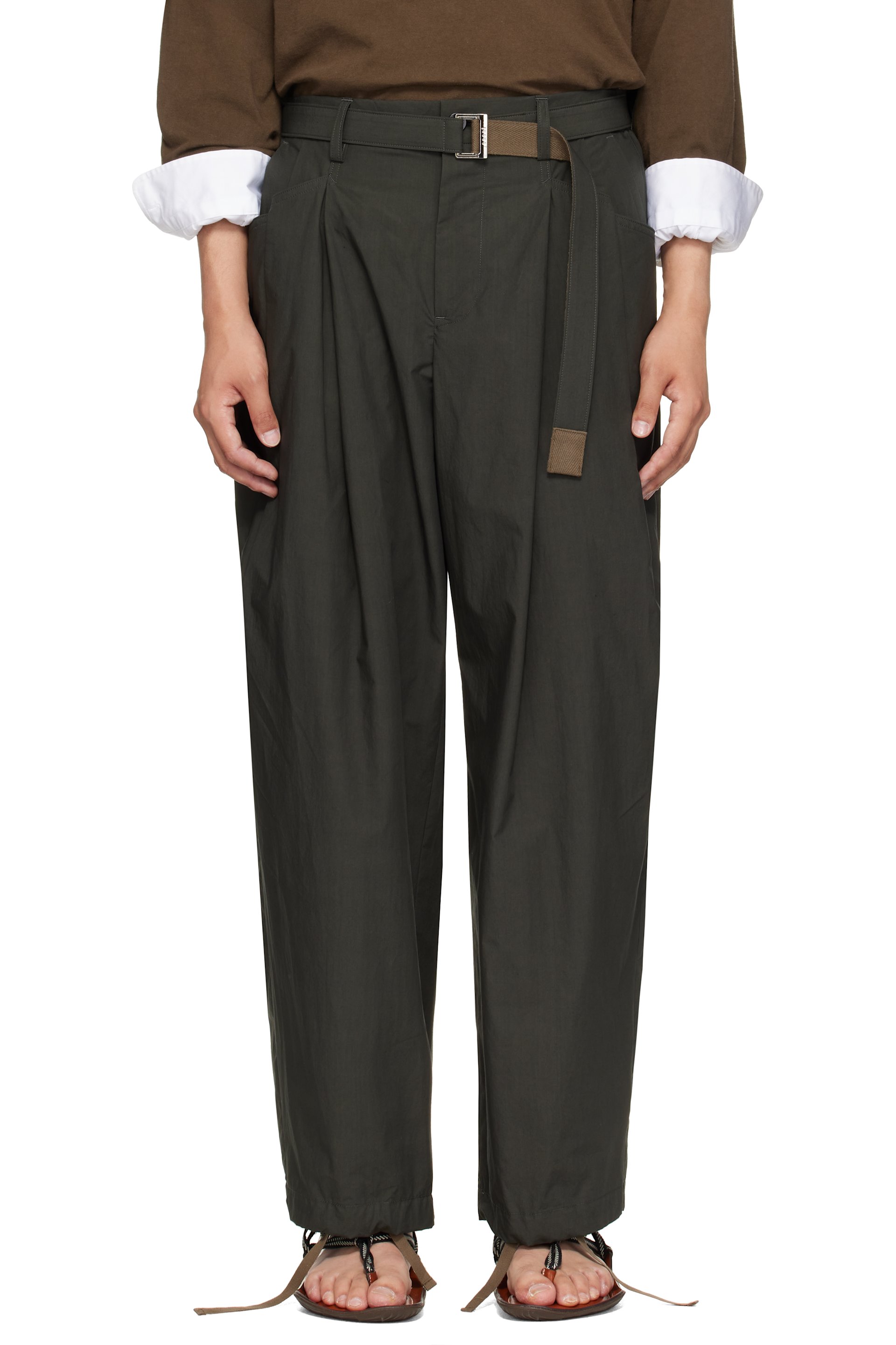 sacai - Pantalon Typewriter kaki