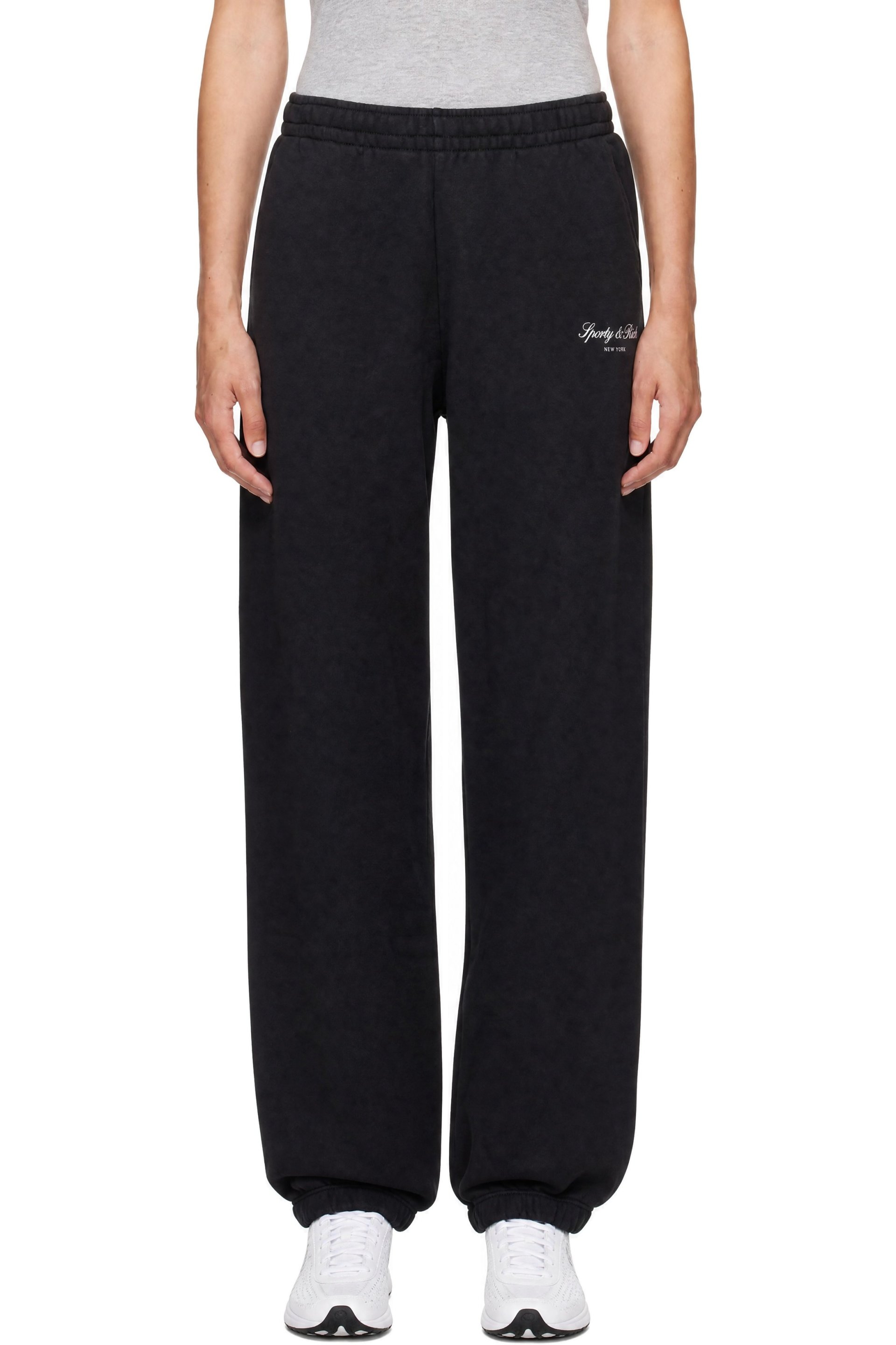 Sporty & Rich - Black Signature NY Sweatpants