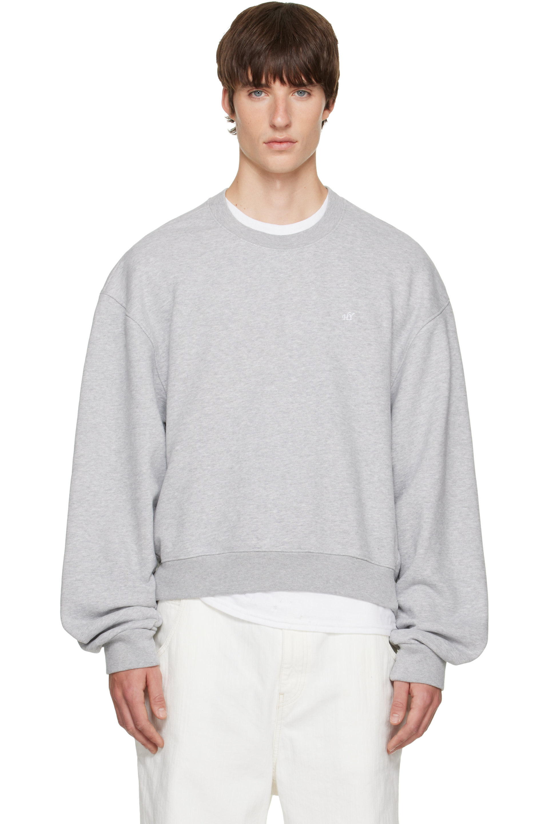 HYACYN - Gray Embroidery Sweatshirt