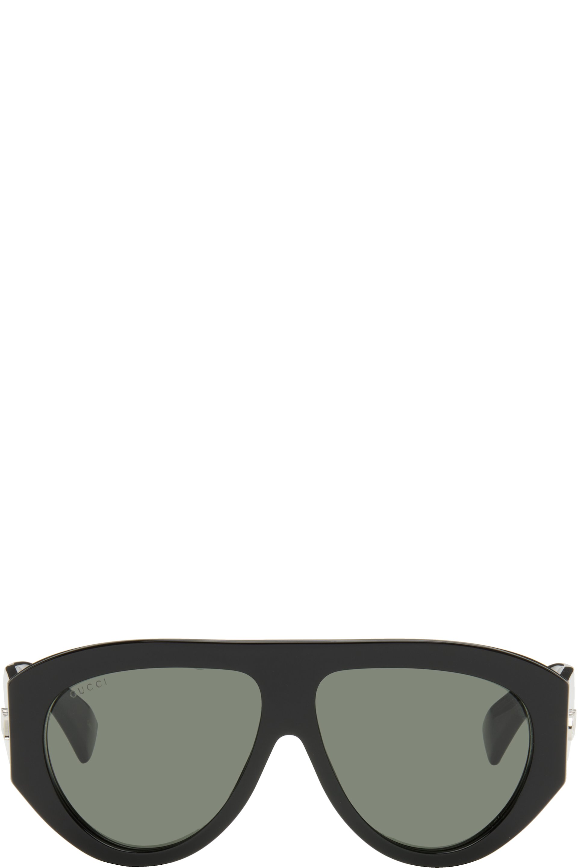 Gucci - Lunettes de soleil de style visière noires