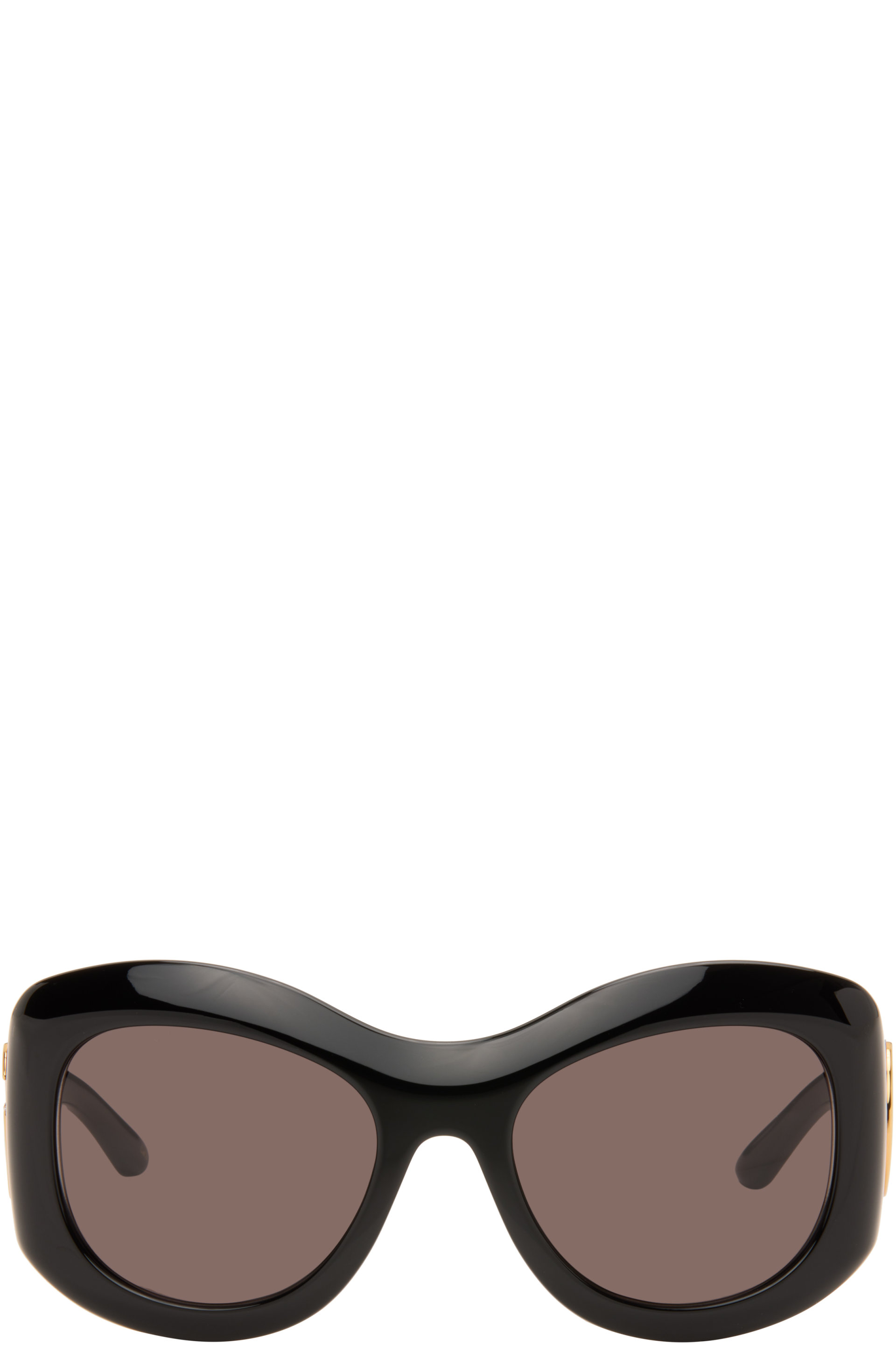 Gucci - Black Round Frame Sunglasses