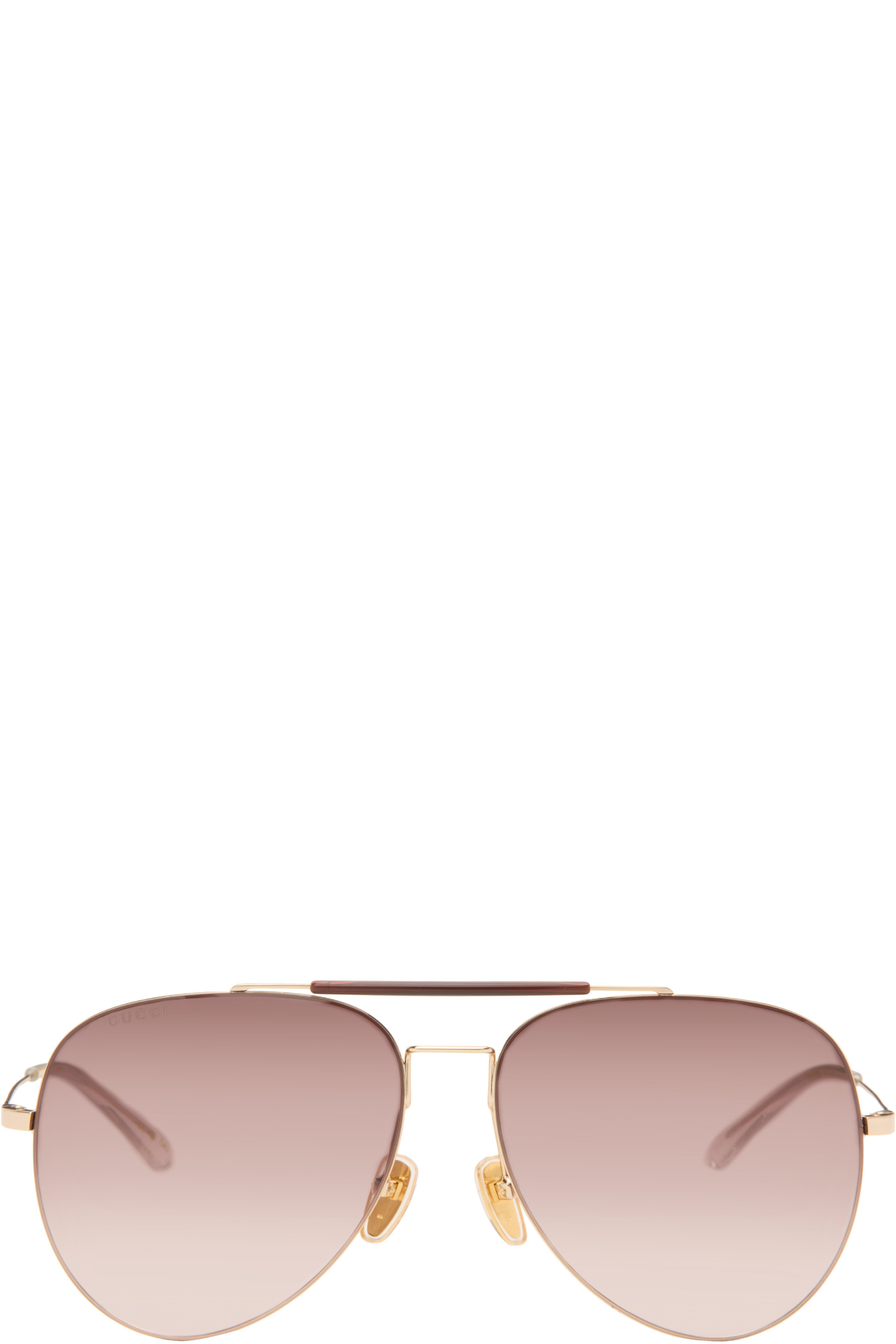 Gucci - Gold Aviator Frame Sunglasses