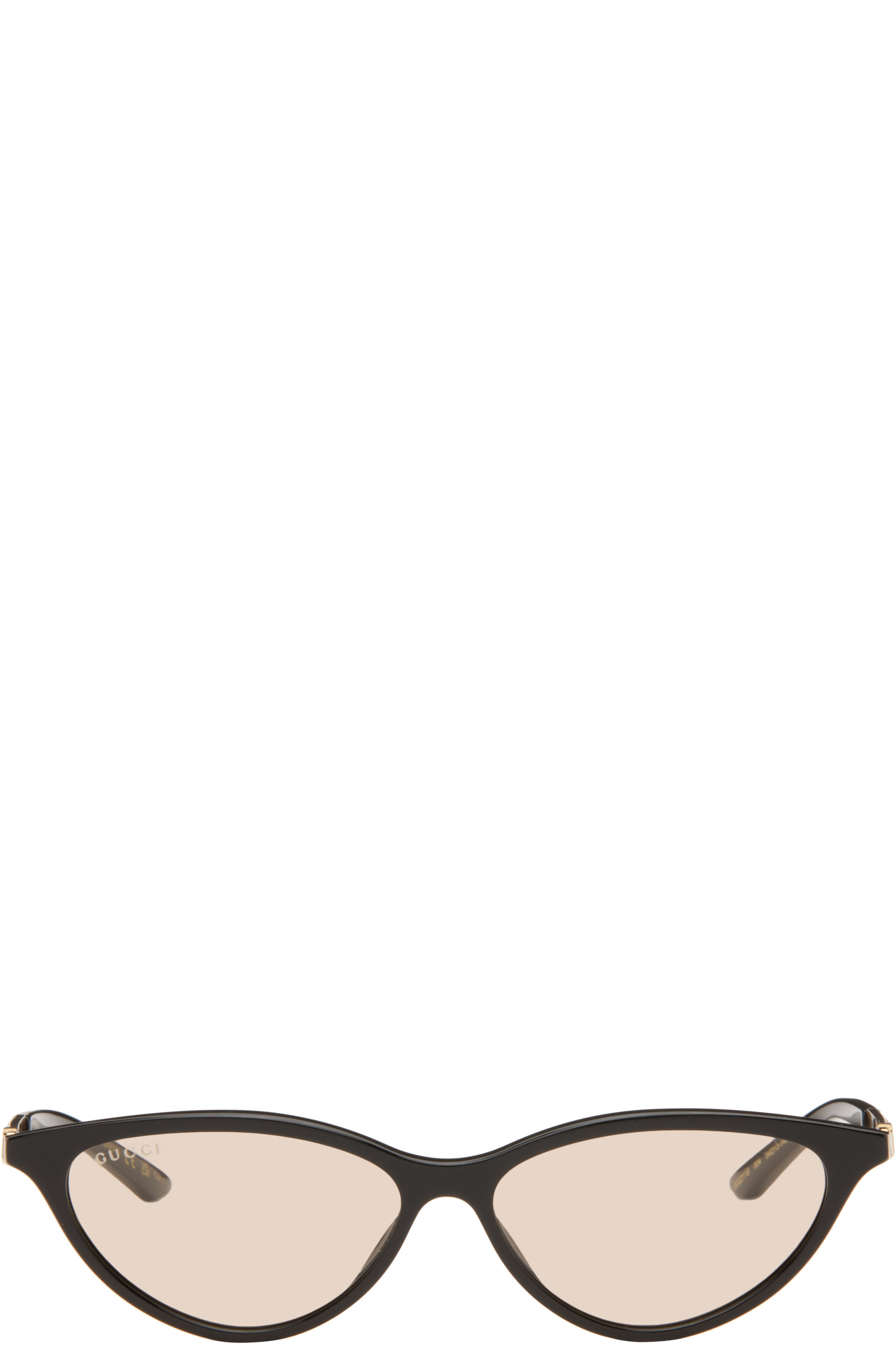 Gucci - Black & Gold Cat-Eye Frame Sunglasses