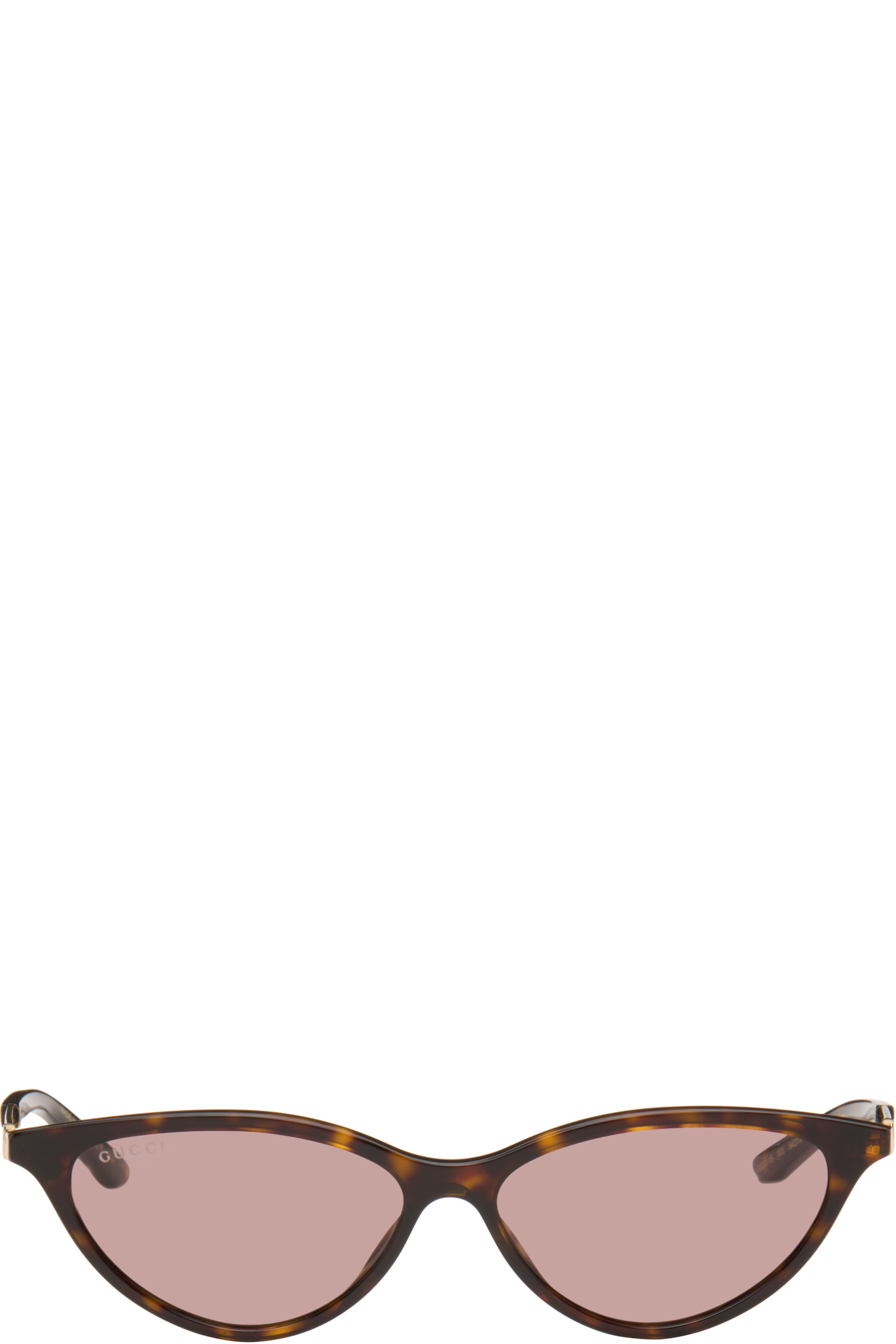 Gucci - Brown Cat-Eye Frame Sunglasses