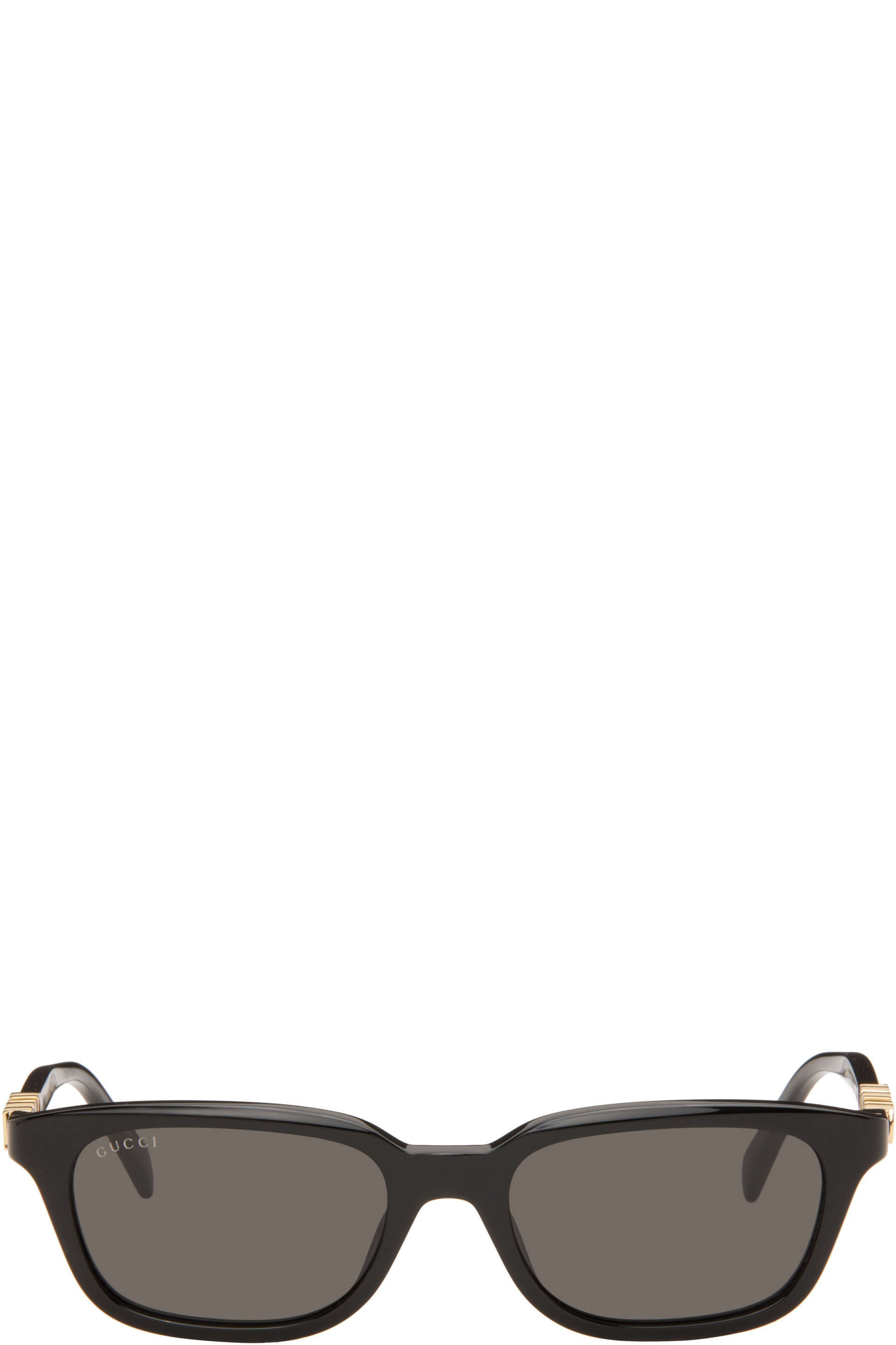 Gucci - Black Rectangular-Frame Sunglasses