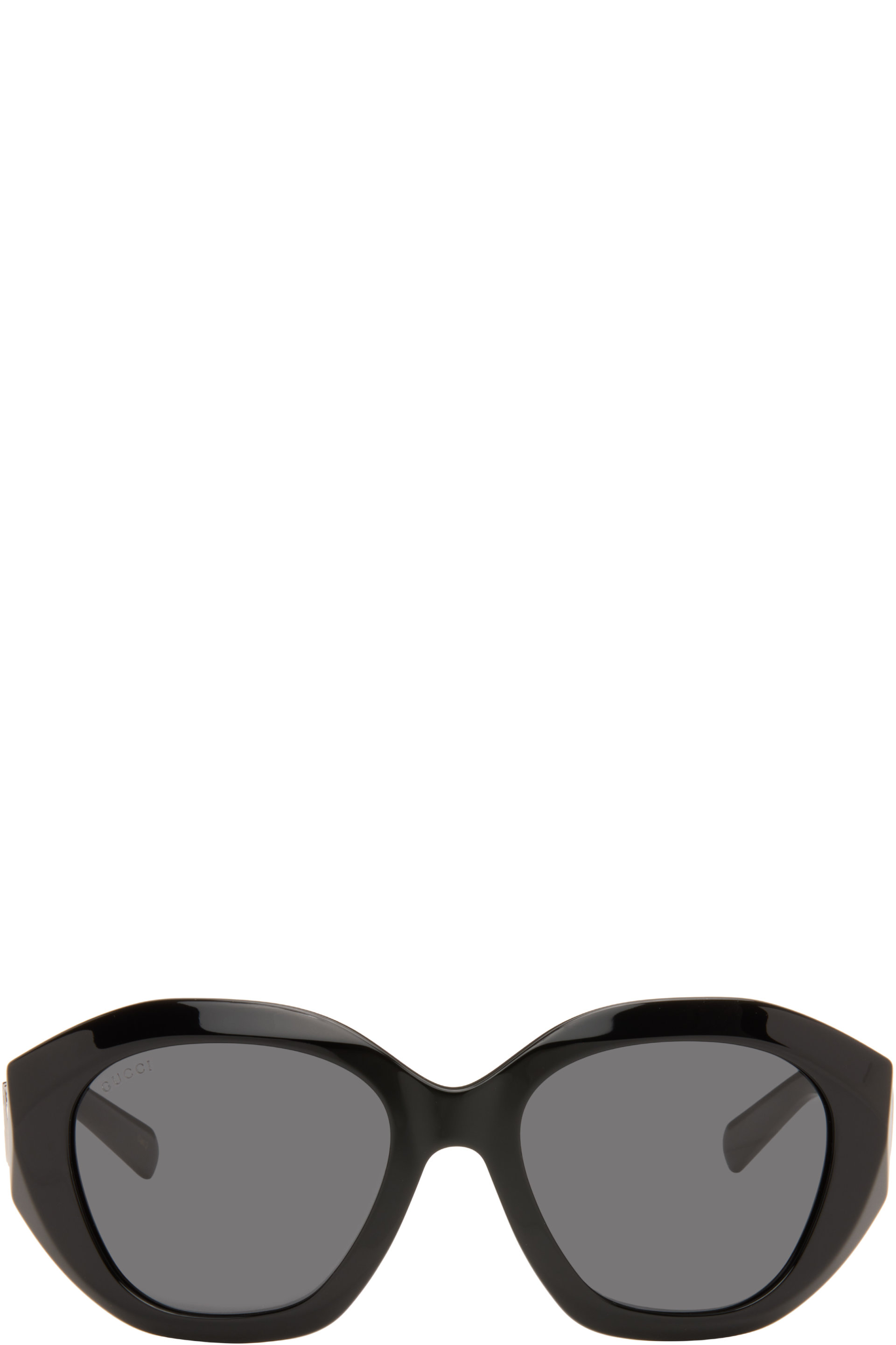 Gucci - Black Geometric-Frame Sunglasses