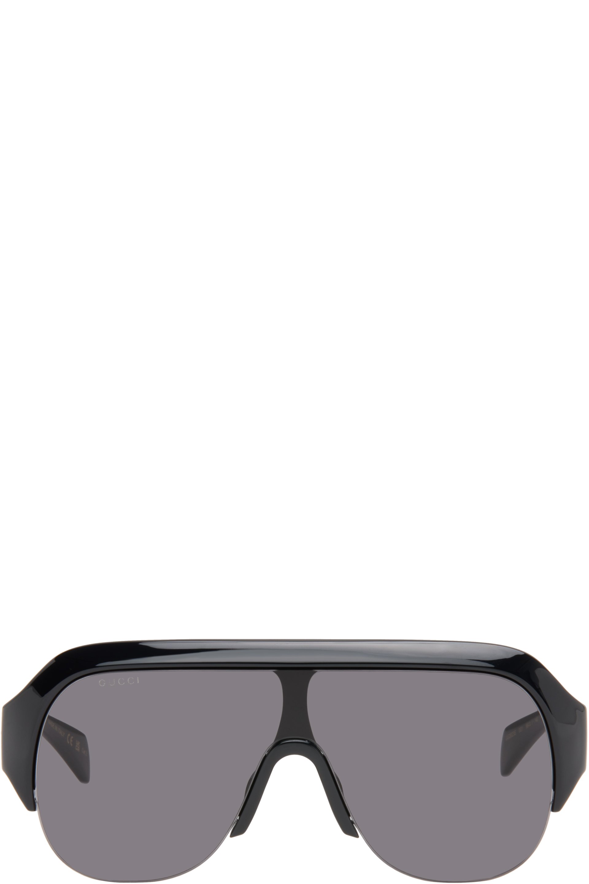 Gucci - Black Shield Sunglasses
