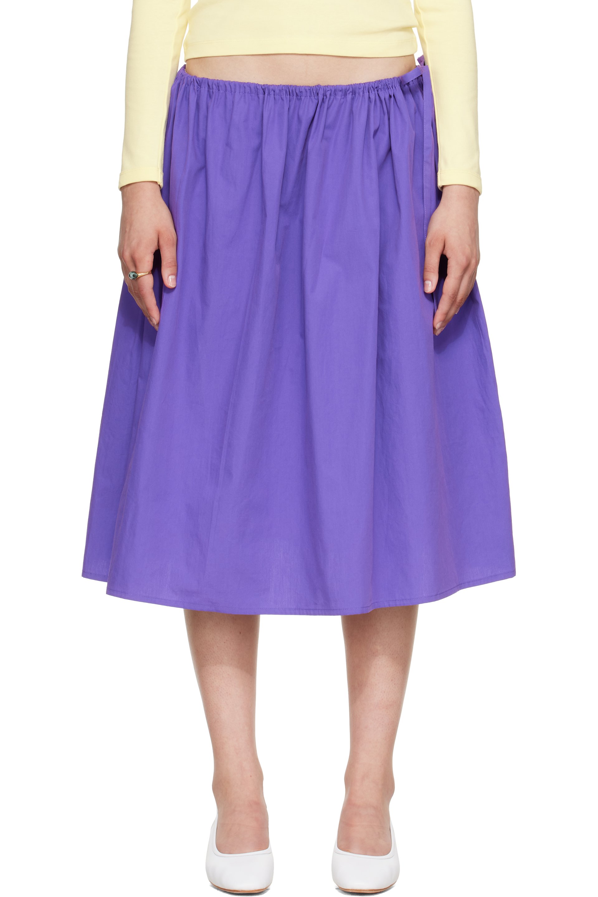 Brooke Callahan - Purple Tie Midi Skirt