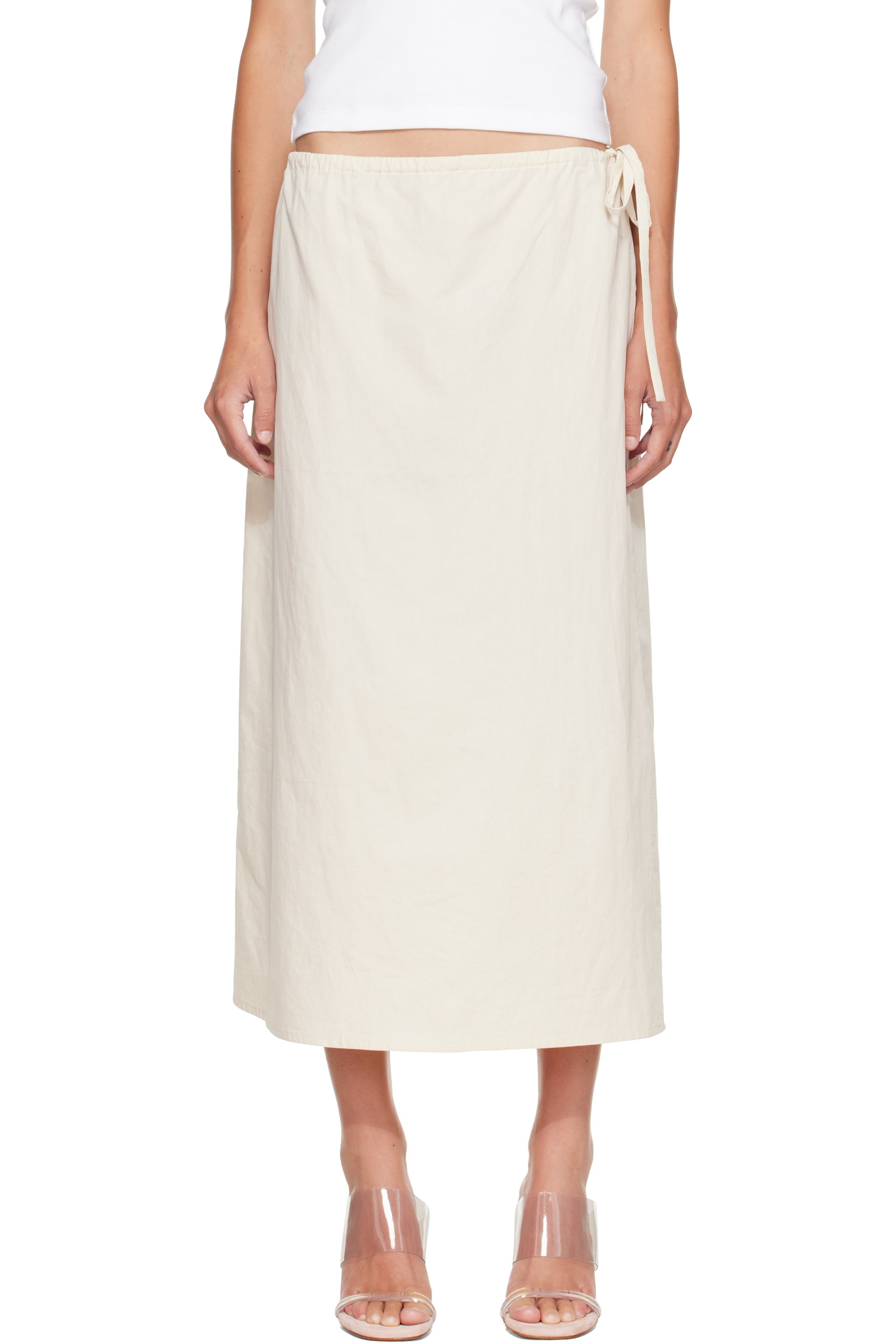 Brooke Callahan - Off-White Column Maxi Skirt