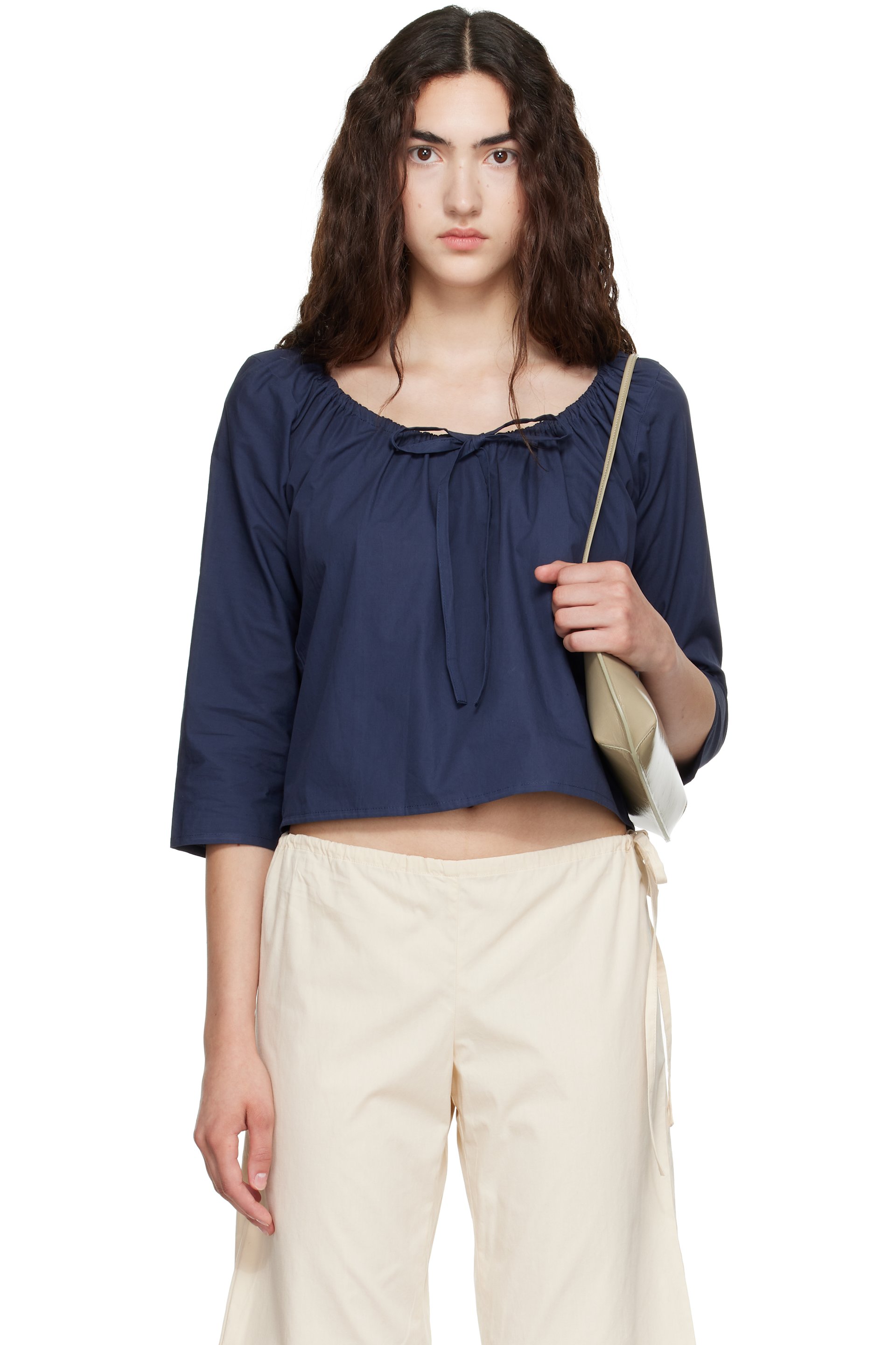 Brooke Callahan - Navy Scoop Top