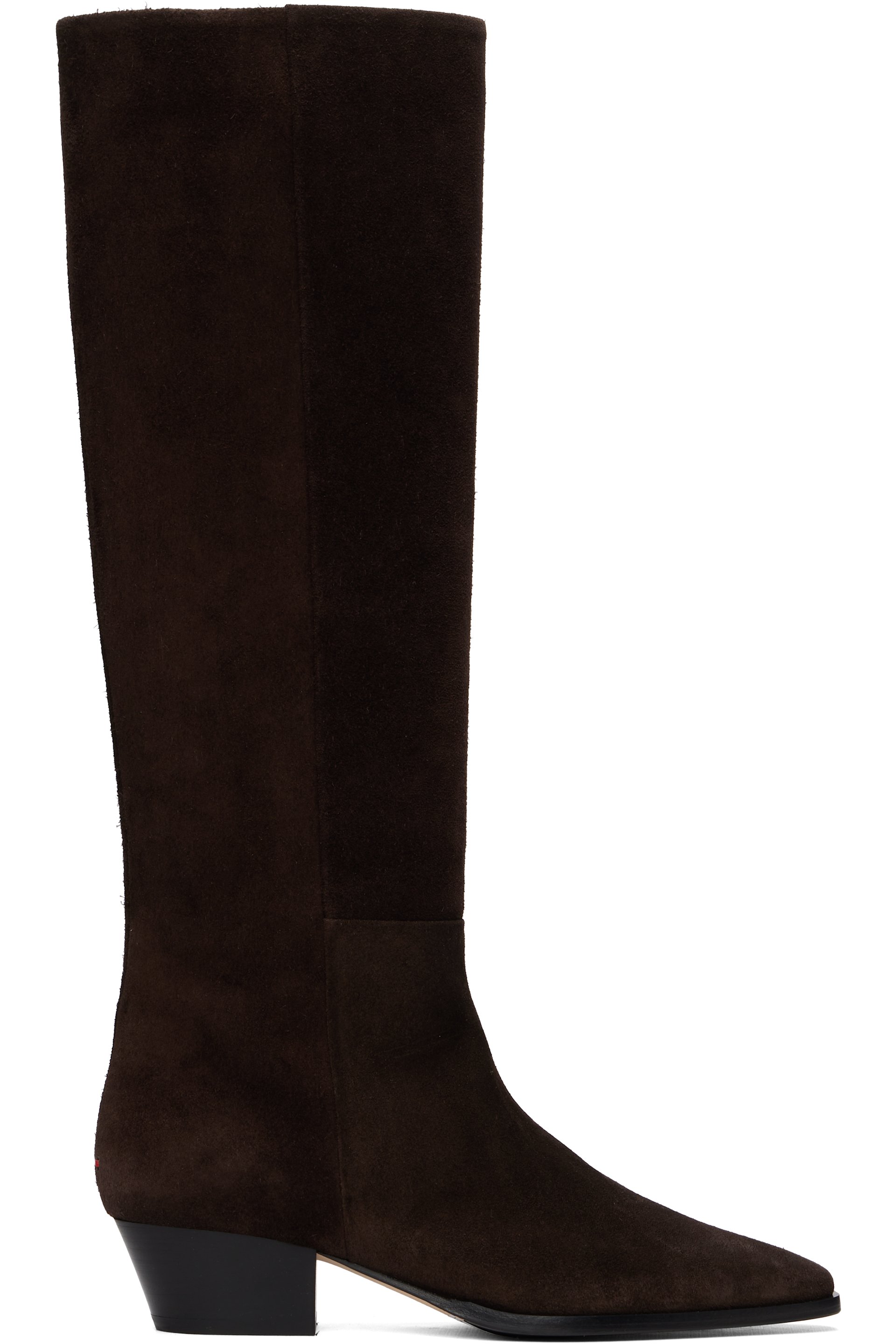 Aeyde - Brown Medea Suede Knee-High Boots