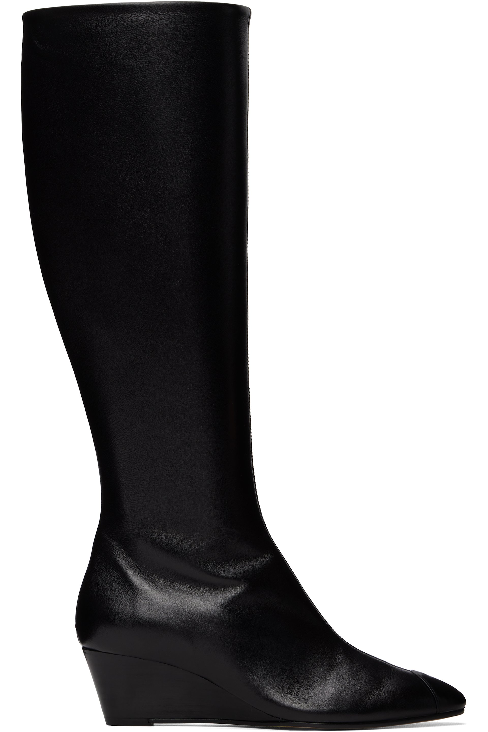 Aeyde - Black Hana Cap Nappa Leather Tall Boots