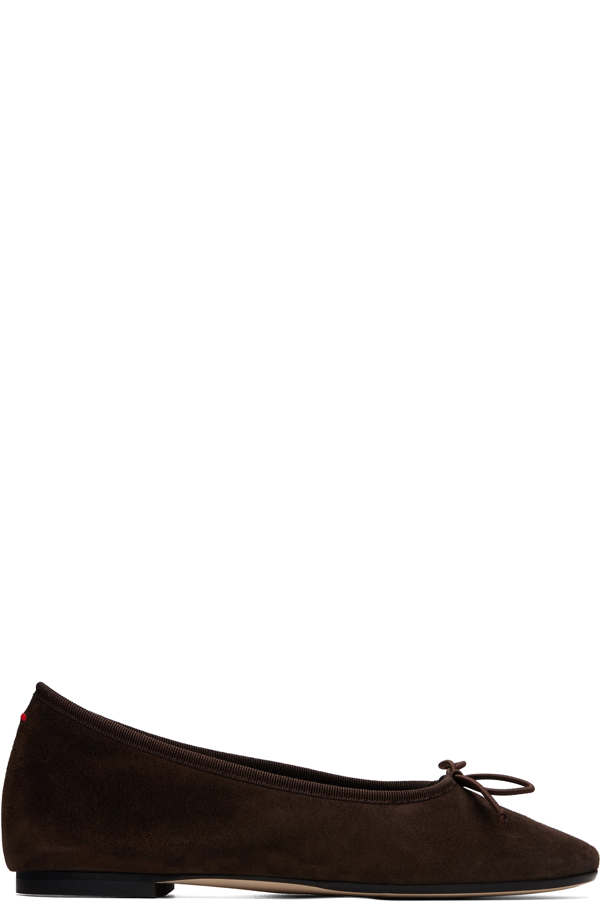 Aeyde - Brown Tiby Suede Ballerina Flats