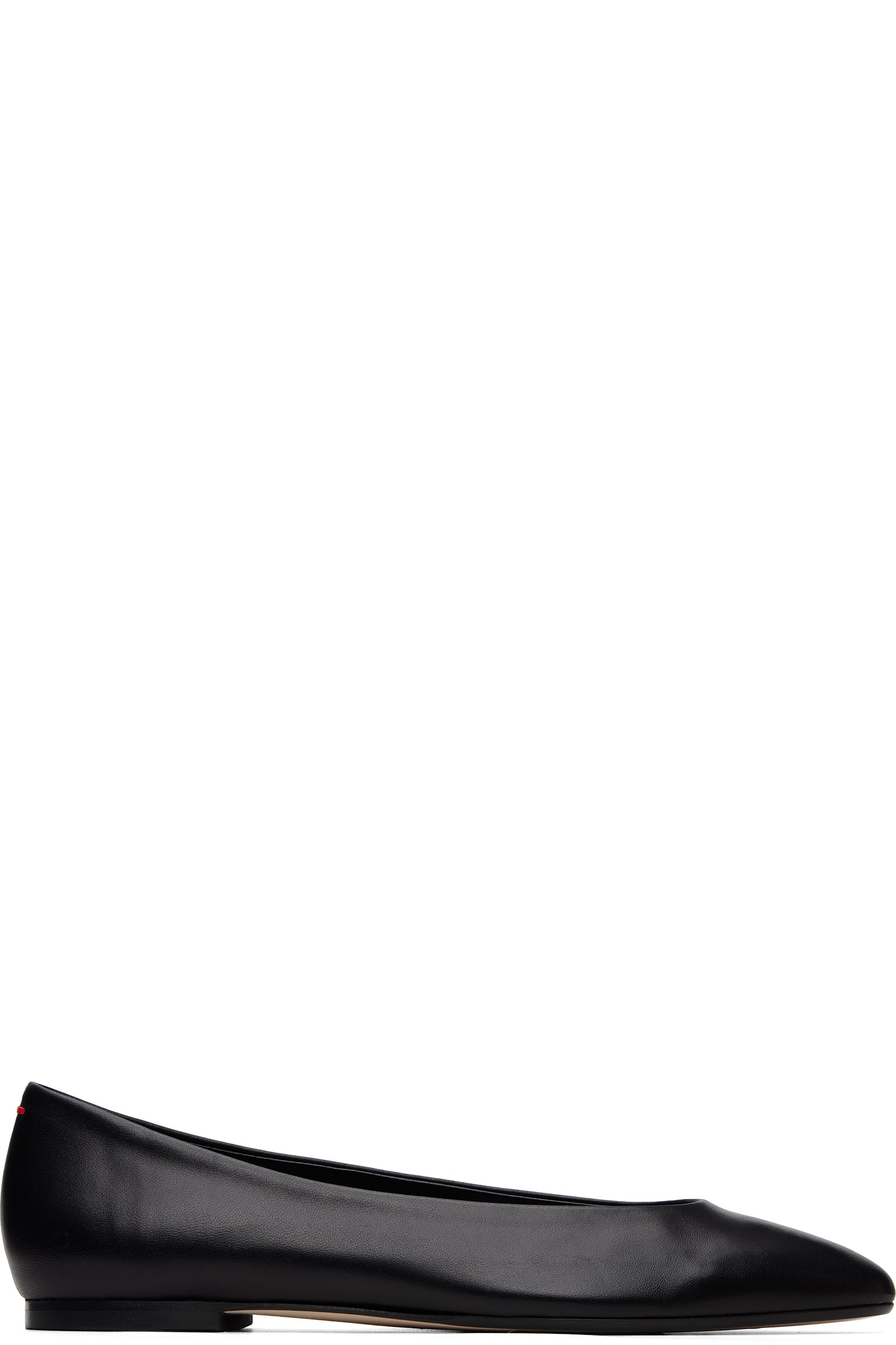 Aeyde - Black Ellie Almond-Toe Ballerina Flats