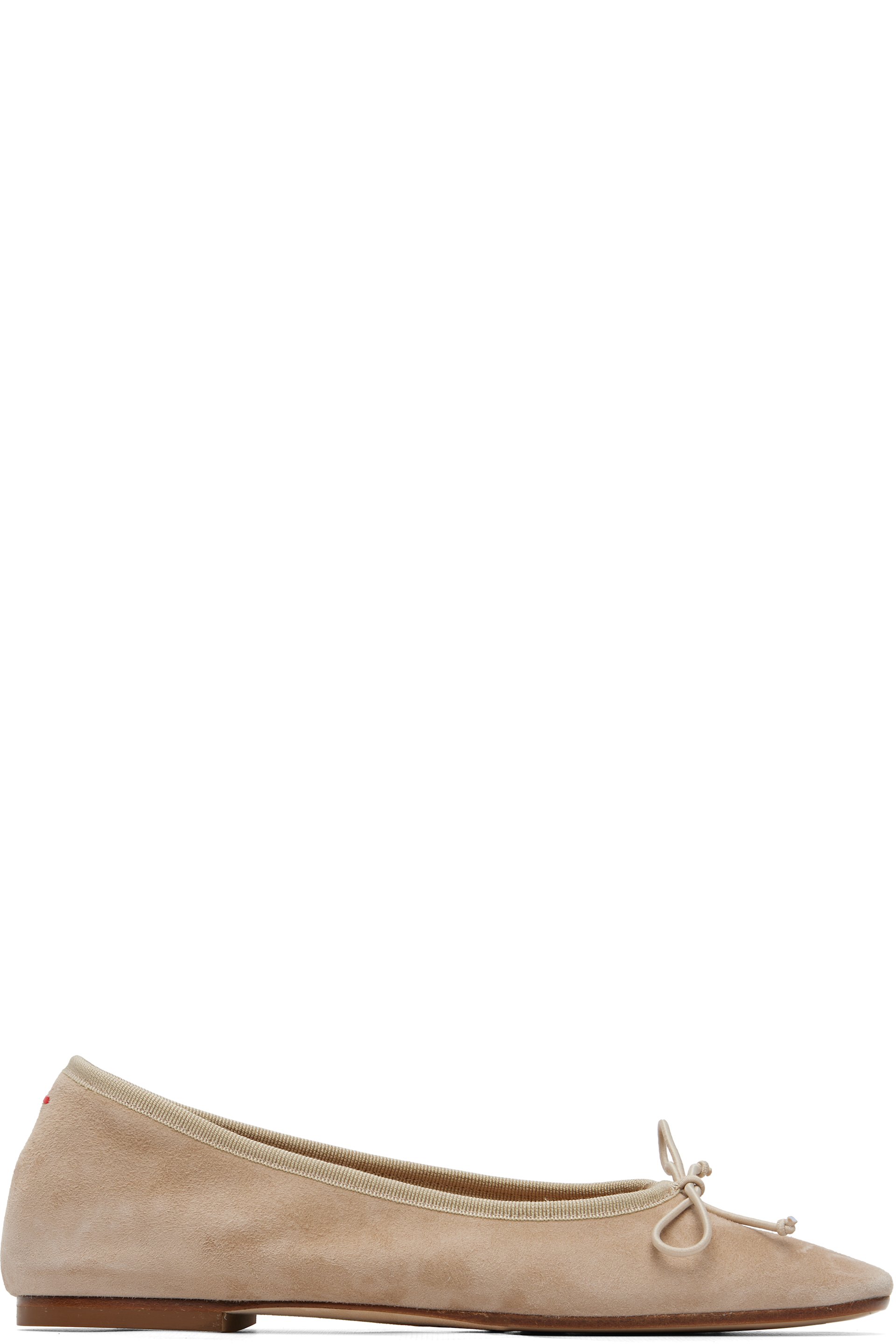 Aeyde - Beige Tiby Suede Ballerina Flats