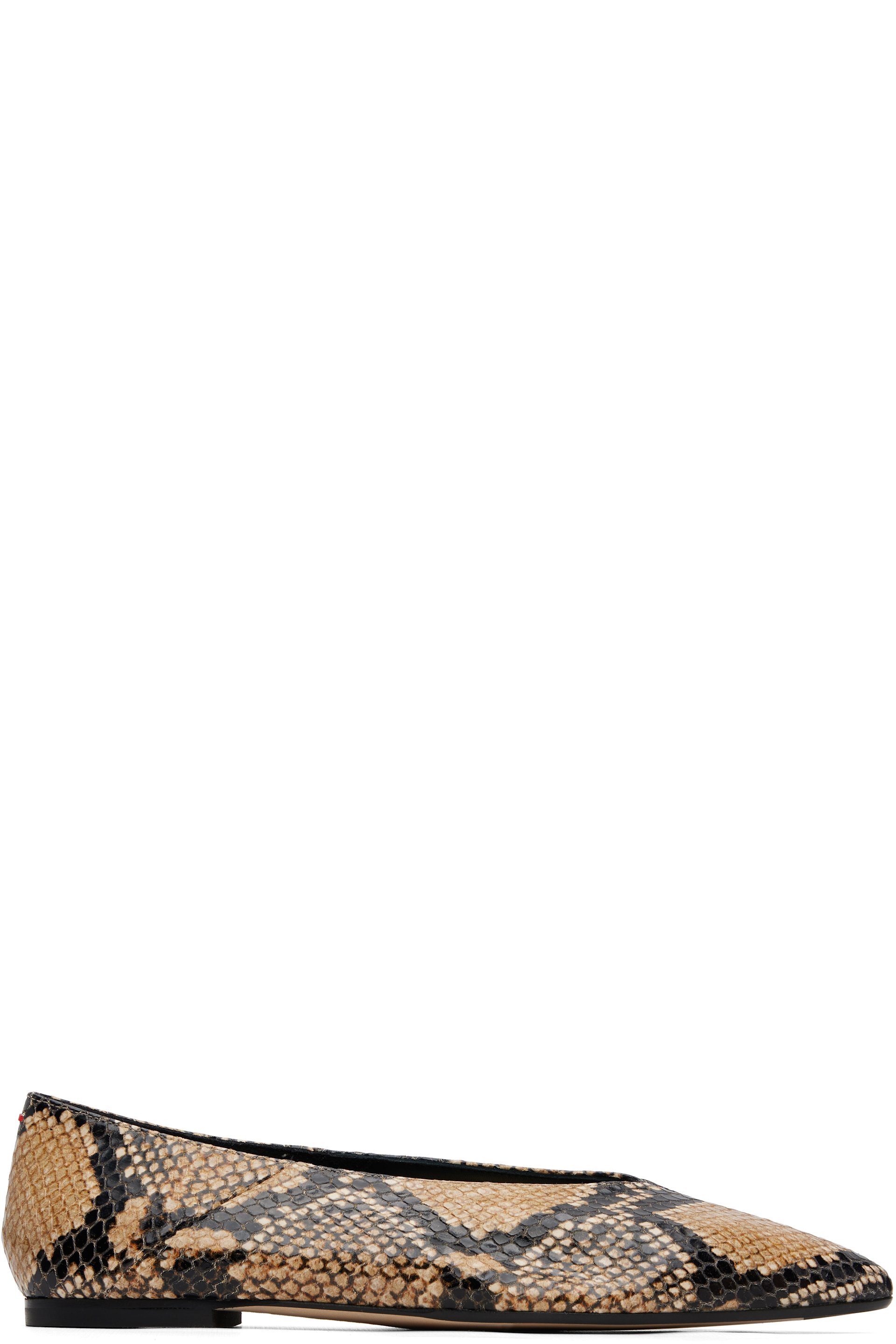 Aeyde - Beige Moa Pointed-Toe Ballerina Flats